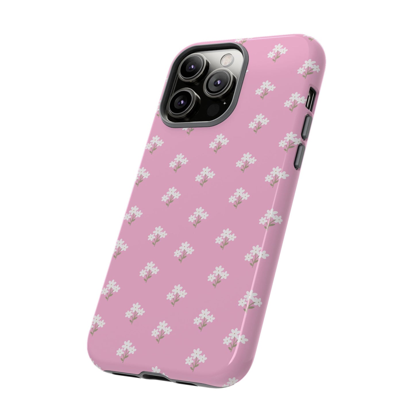 Floral Tough Phone Case - Pink Blossom Design - iPhone Samsung Galaxy Google Pixel - MahaCase