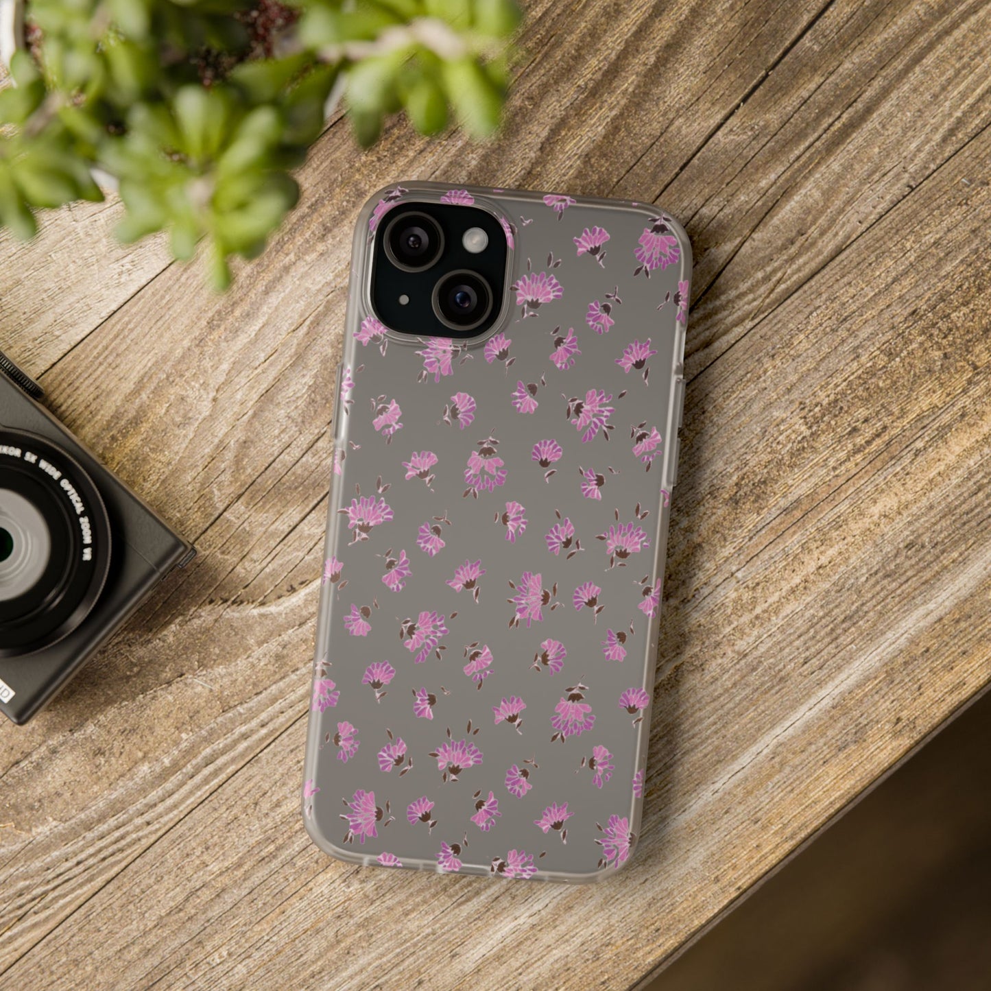 Floral Flexible Phone Case - Flower Pattern, Cute Gift for Her, Stylish Accessory, Spring Vibe, Lightweight Protective Cover- iPhone, Samsung, Gift Packaging - MahaCase