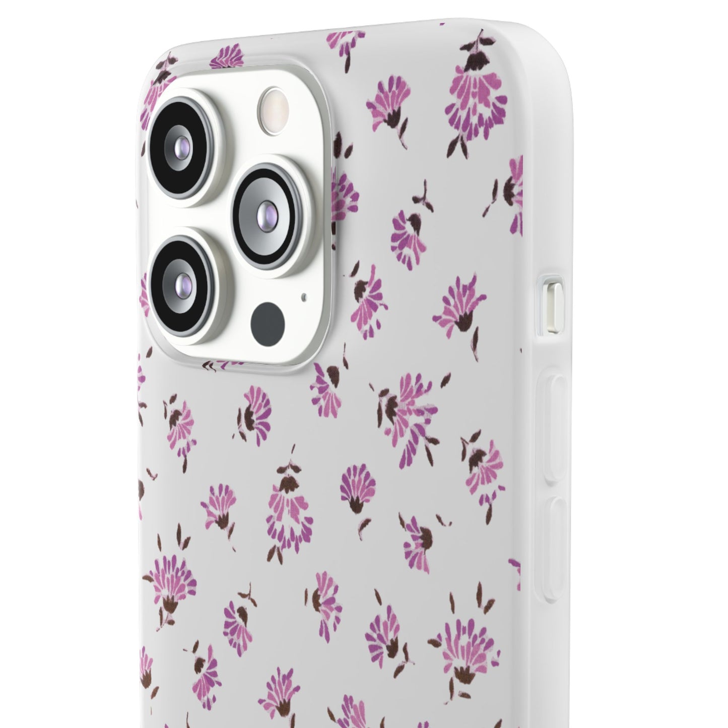 Floral Flexible Phone Case - Flower Pattern, Cute Gift for Her, Stylish Accessory, Spring Vibe, Lightweight Protective Cover- iPhone, Samsung, Gift Packaging - MahaCase