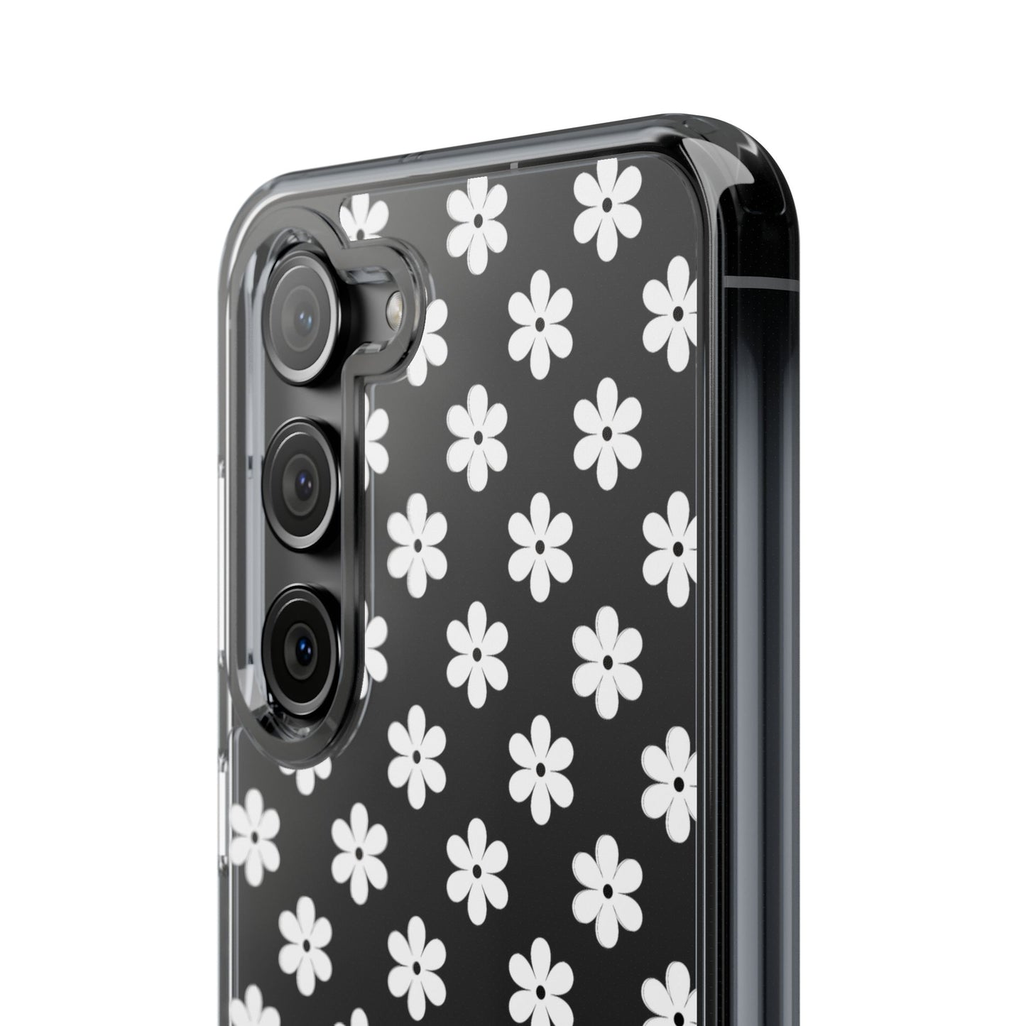 White Floral #222 Clear Cases - MahaCase