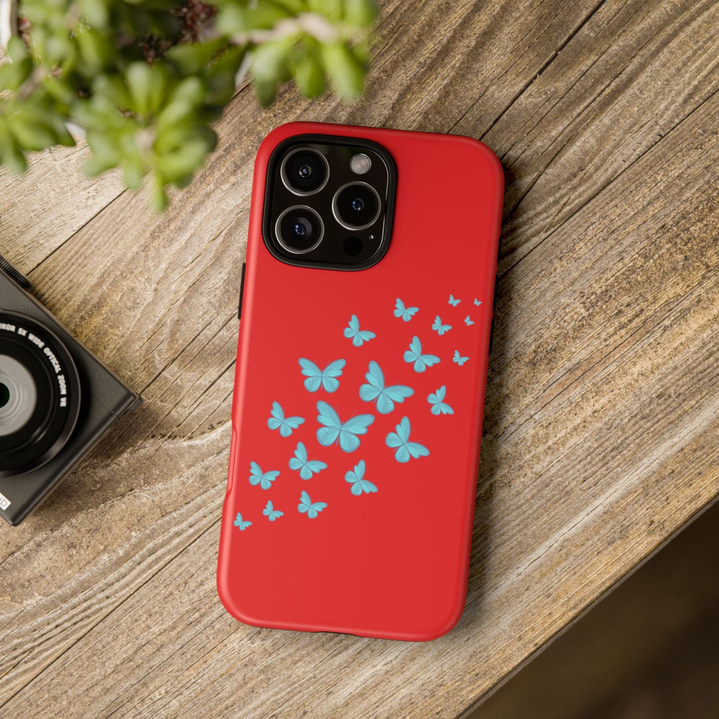 Butterflies in Red - Tough Cases iPhone Samsung Google Pixel - MahaCase