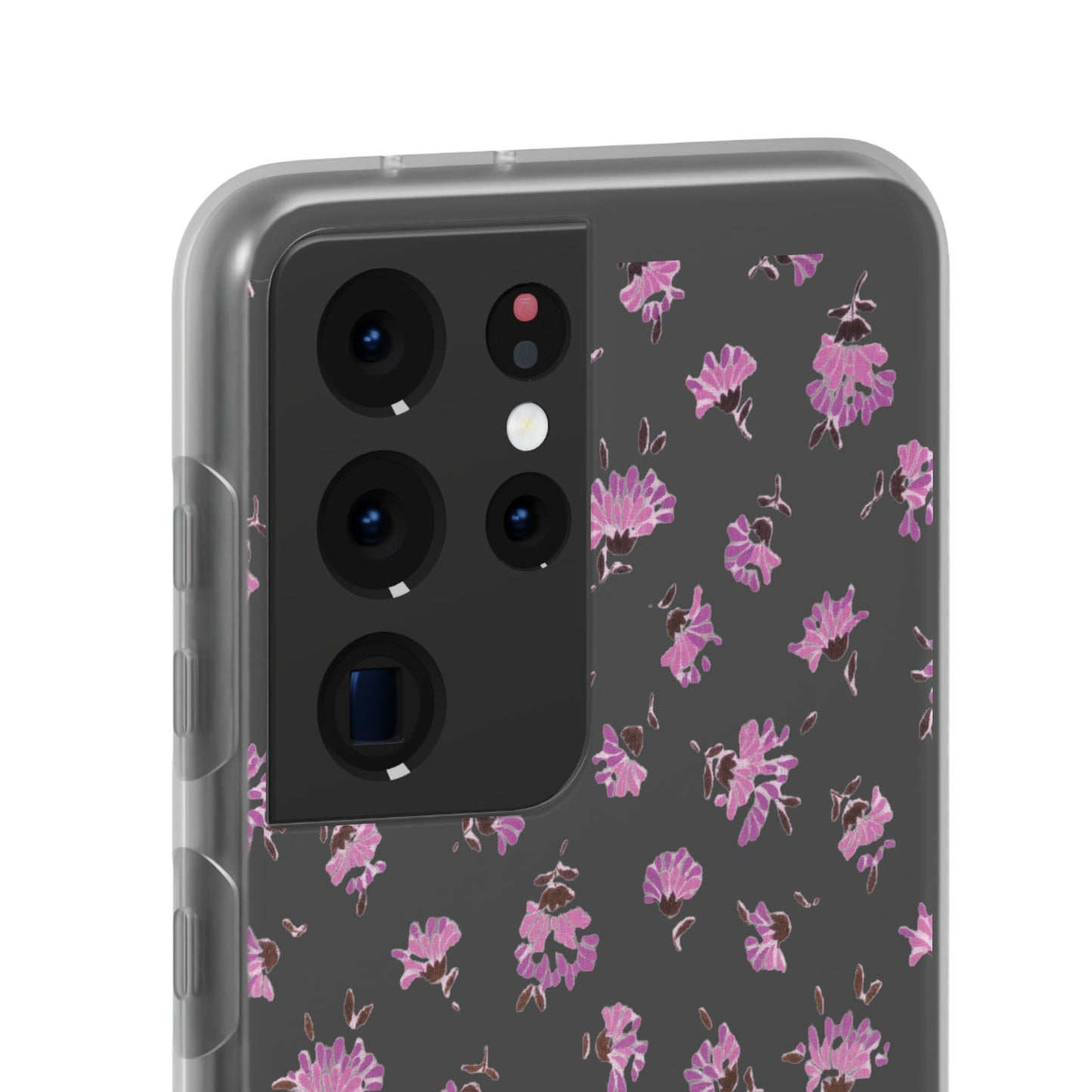 Floral Flexible Phone Case - Flower Pattern, Cute Gift for Her, Stylish Accessory, Spring Vibe, Lightweight Protective Cover- iPhone, Samsung, Gift Packaging - MahaCase
