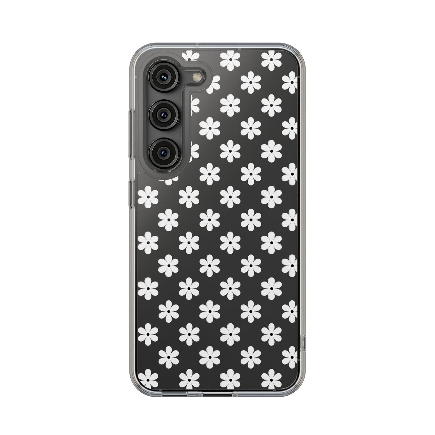 White Floral #222 Clear Cases - MahaCase