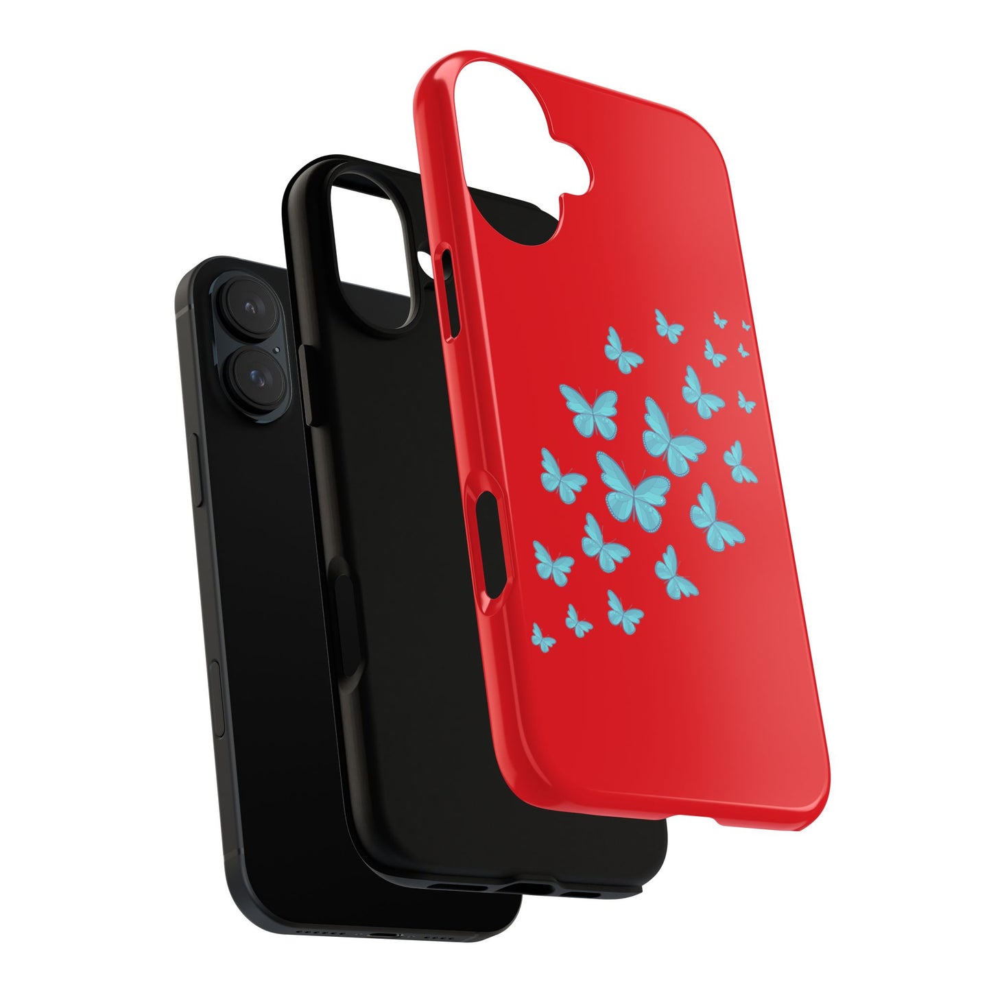 Butterflies in Red - Tough Cases iPhone Samsung Google Pixel - MahaCase