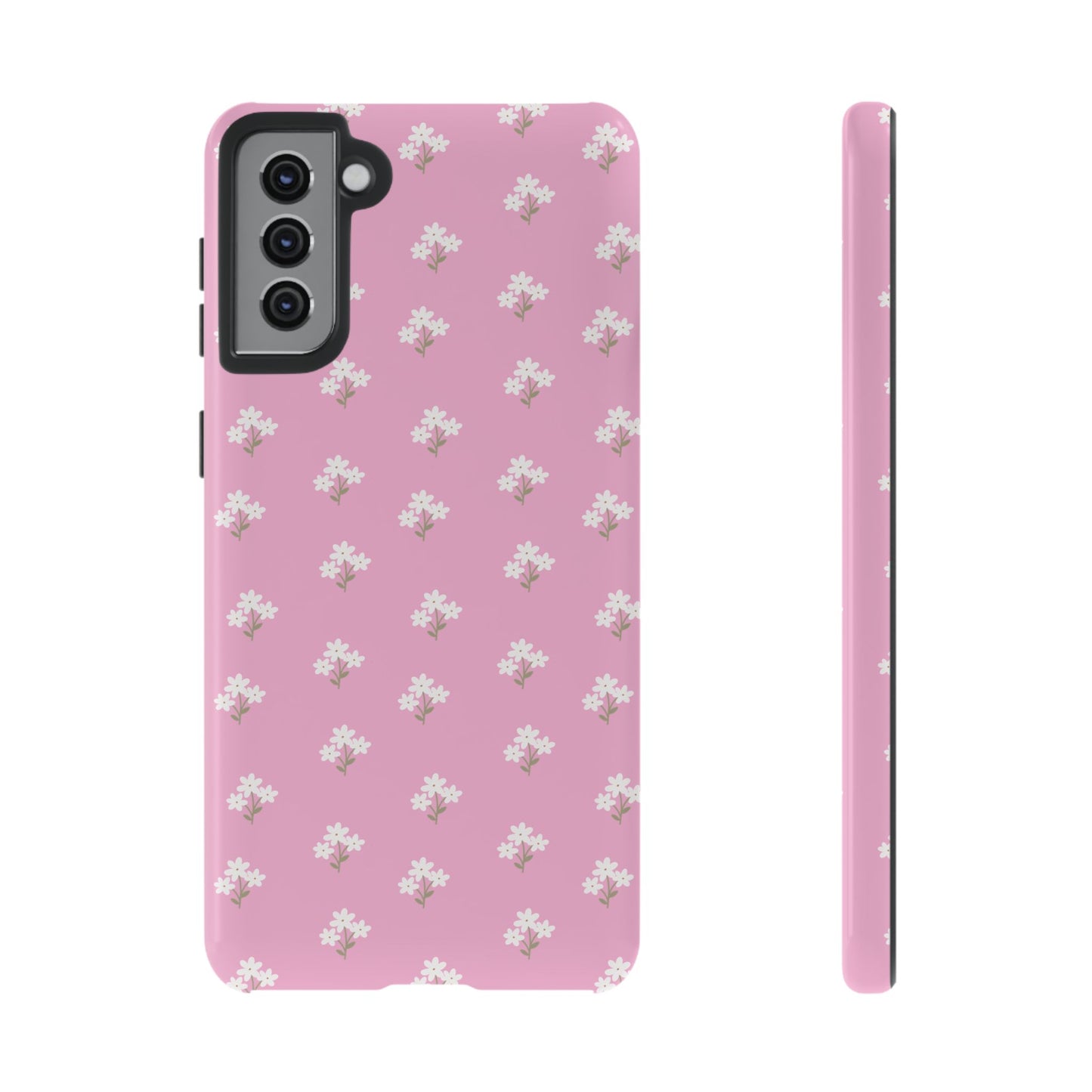 Floral Tough Phone Case - Pink Blossom Design - iPhone Samsung Galaxy Google Pixel - MahaCase