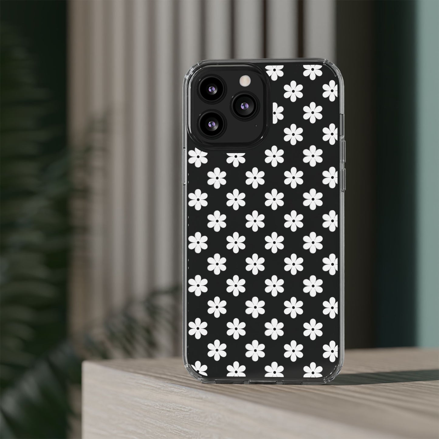 White Floral #222 Clear Cases - MahaCase