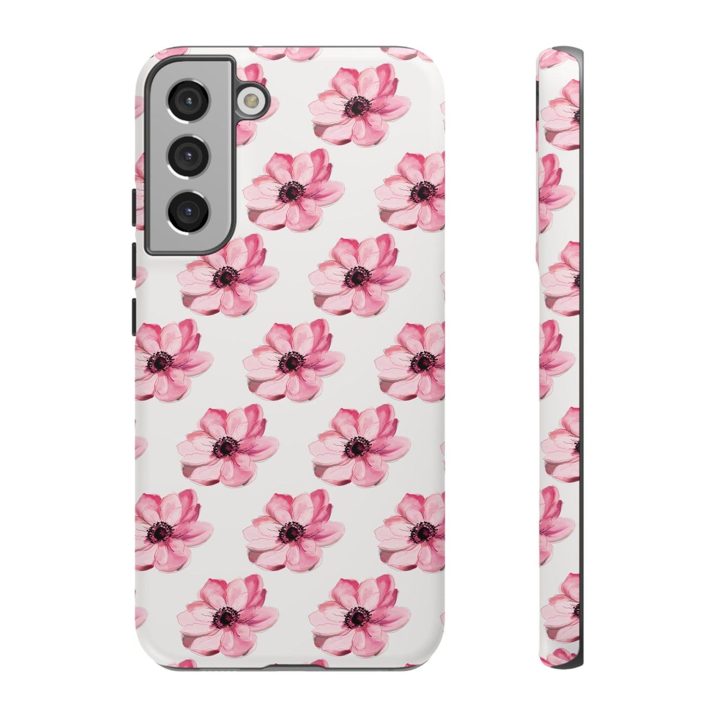 Floral Tough Phone Case - Stylish Protection with Pink Flowers - iPhone Samsung Galaxy Google Pixel - MahaCase