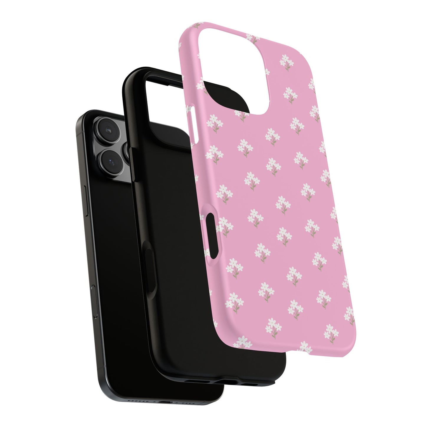 Floral Tough Phone Case - Pink Blossom Design - iPhone Samsung Galaxy Google Pixel - MahaCase