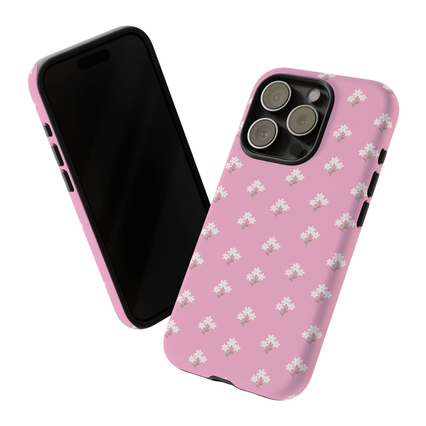 Floral Tough Phone Case - Pink Blossom Design - iPhone Samsung Galaxy Google Pixel - MahaCase