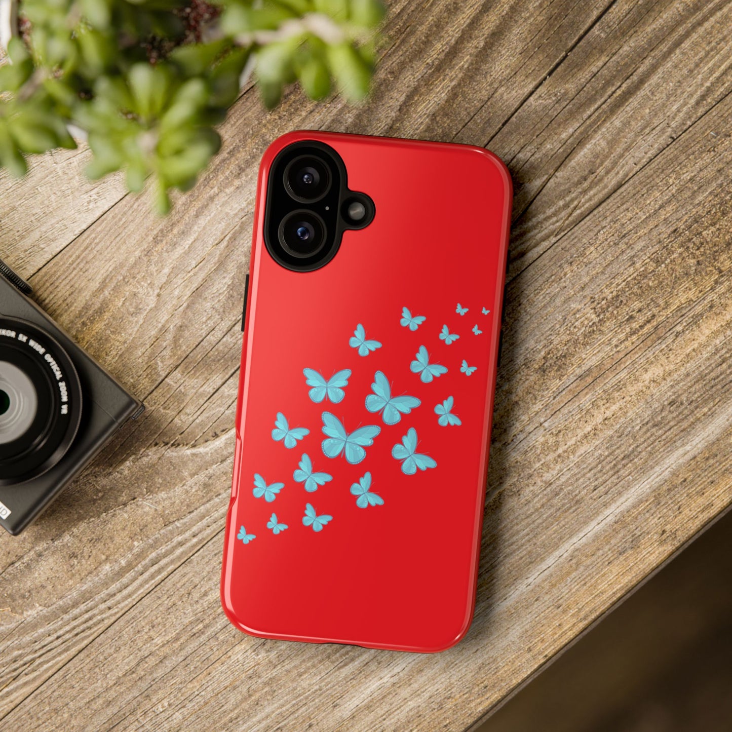 Butterflies in Red - Tough Cases iPhone Samsung Google Pixel - MahaCase