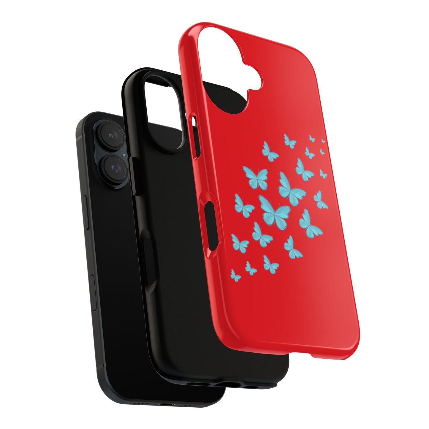 Butterflies in Red - Tough Cases iPhone Samsung Google Pixel - MahaCase