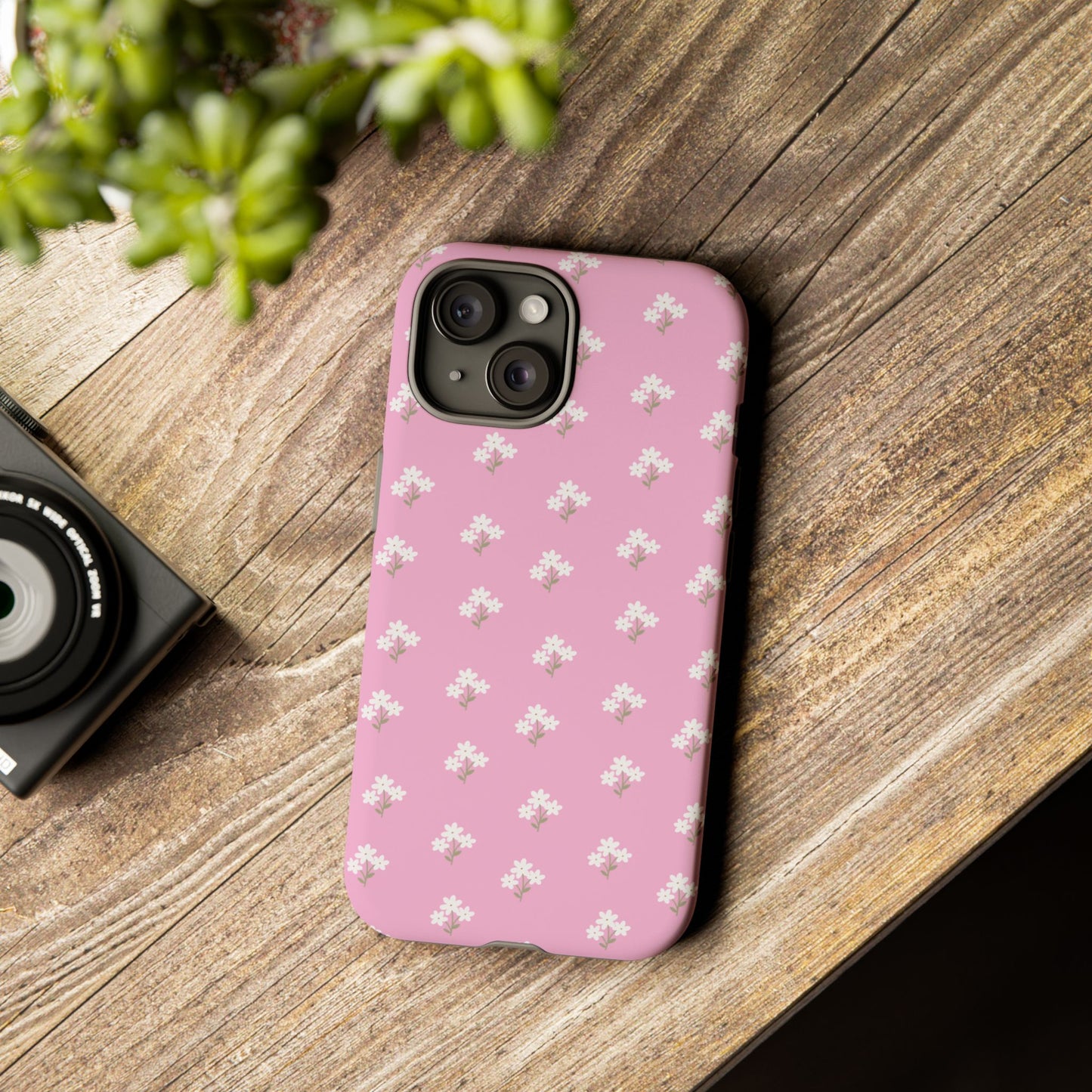 Floral Tough Phone Case - Pink Blossom Design - iPhone Samsung Galaxy Google Pixel - MahaCase