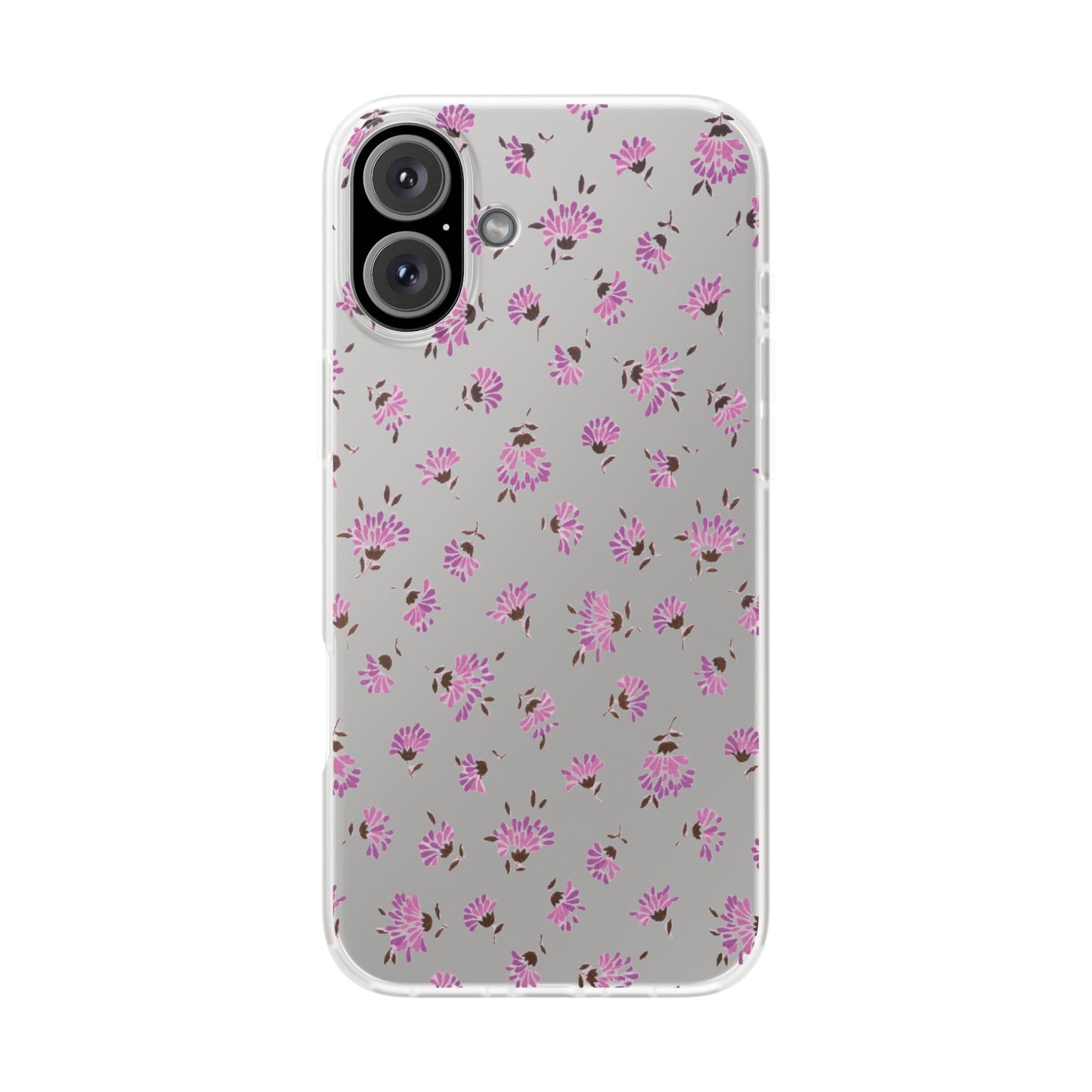 Floral Flexible Phone Case - Flower Pattern, Cute Gift for Her, Stylish Accessory, Spring Vibe, Lightweight Protective Cover- iPhone, Samsung, Gift Packaging - MahaCase