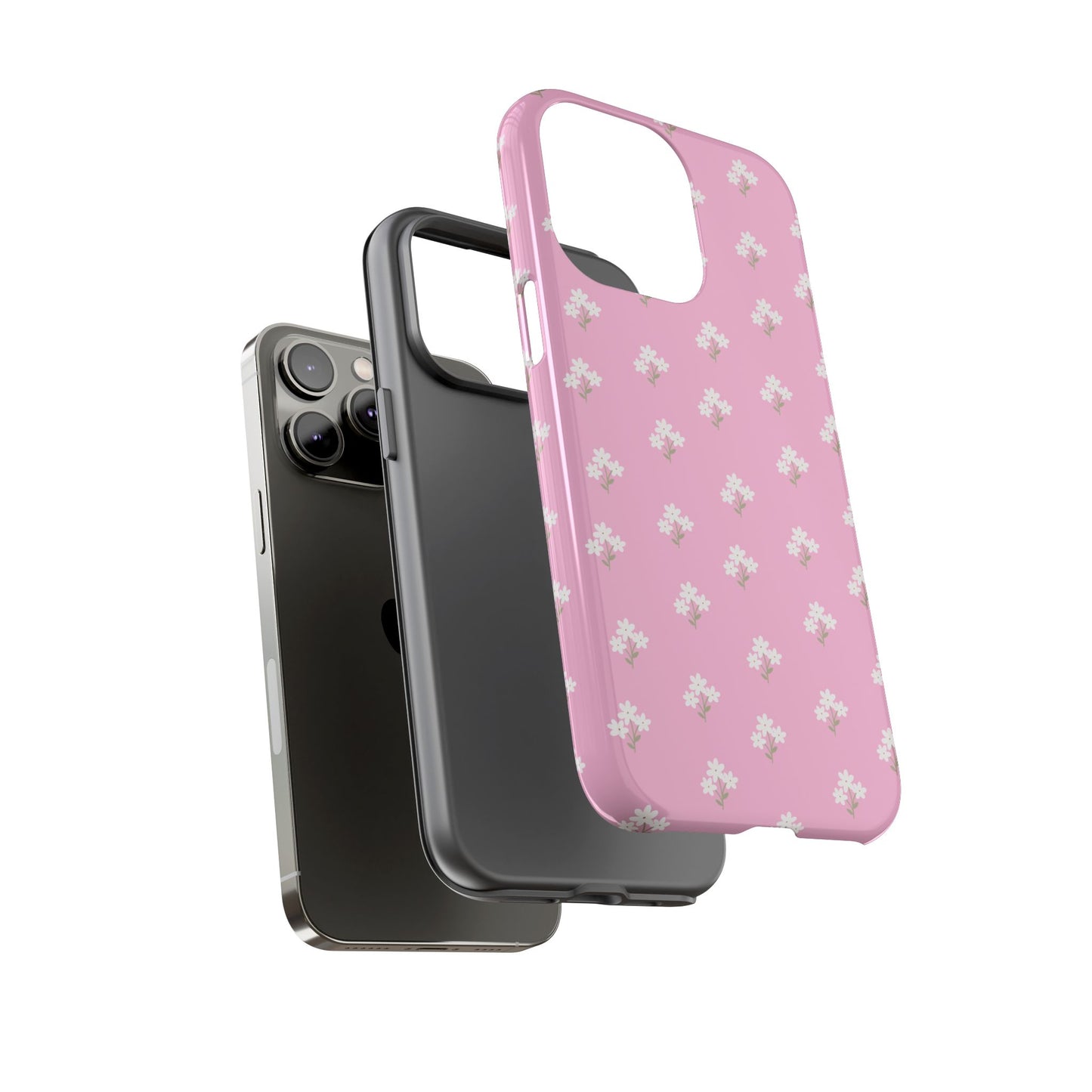 Floral Tough Phone Case - Pink Blossom Design - iPhone Samsung Galaxy Google Pixel - MahaCase