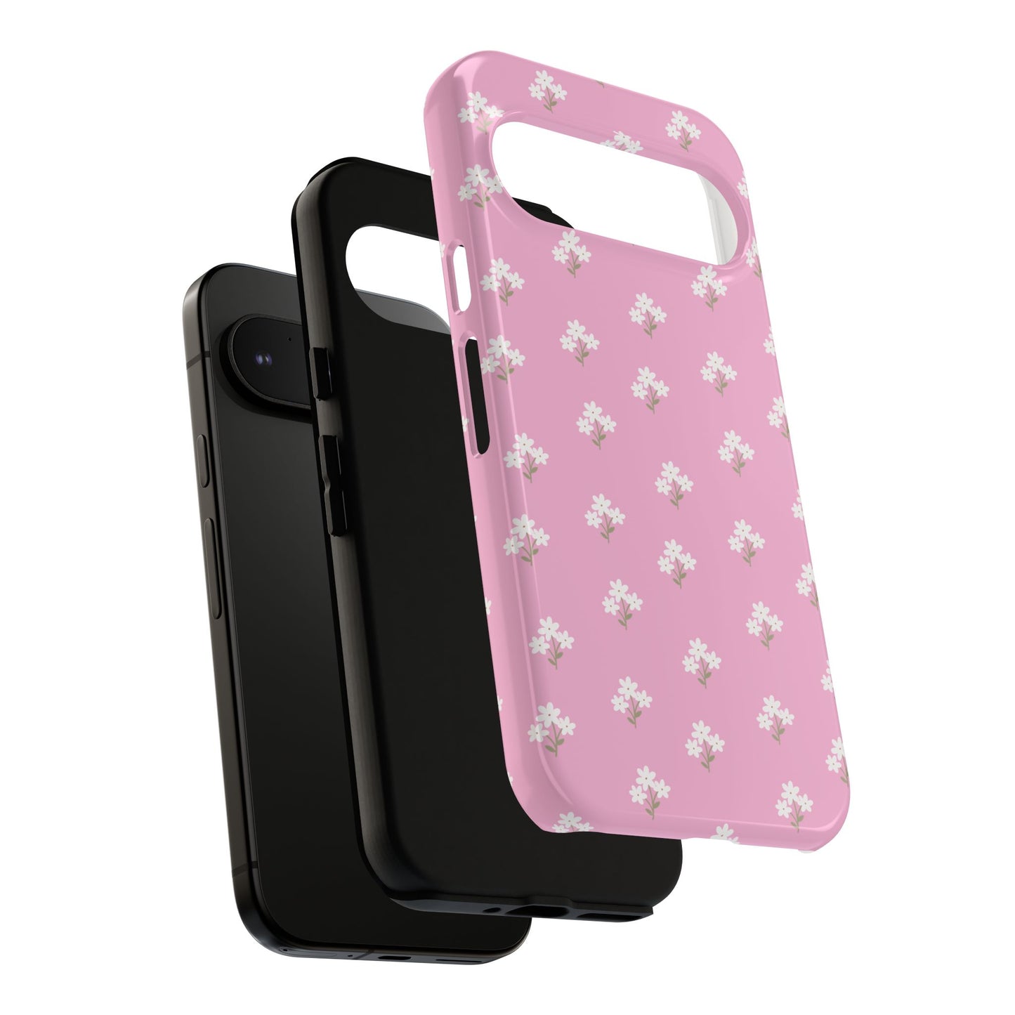 Floral Tough Phone Case - Pink Blossom Design - iPhone Samsung Galaxy Google Pixel - MahaCase