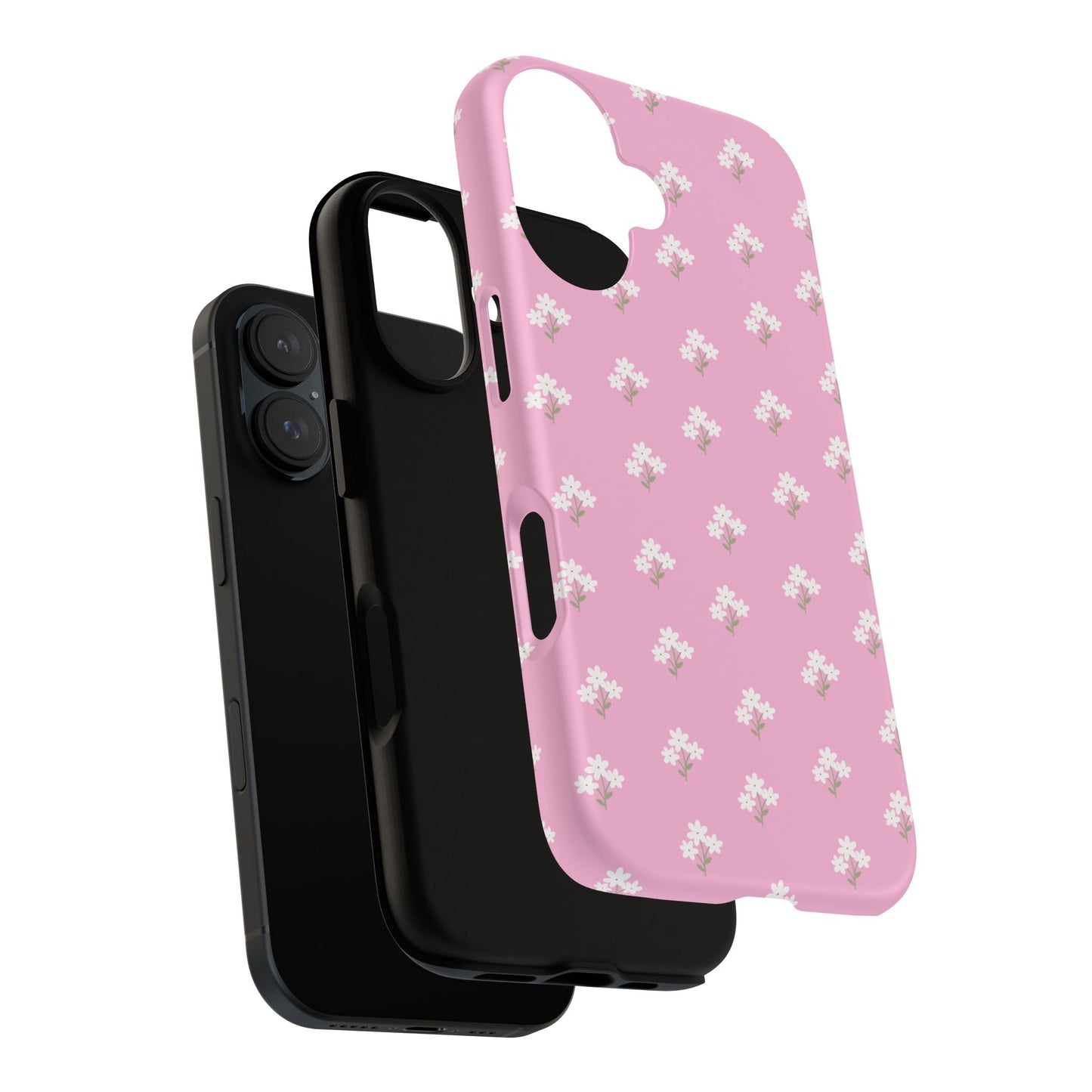 Floral Tough Phone Case - Pink Blossom Design - iPhone Samsung Galaxy Google Pixel - MahaCase