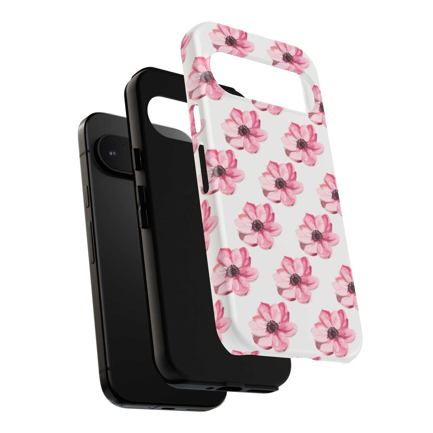 Floral Tough Phone Case - Stylish Protection with Pink Flowers - iPhone Samsung Galaxy Google Pixel - MahaCase