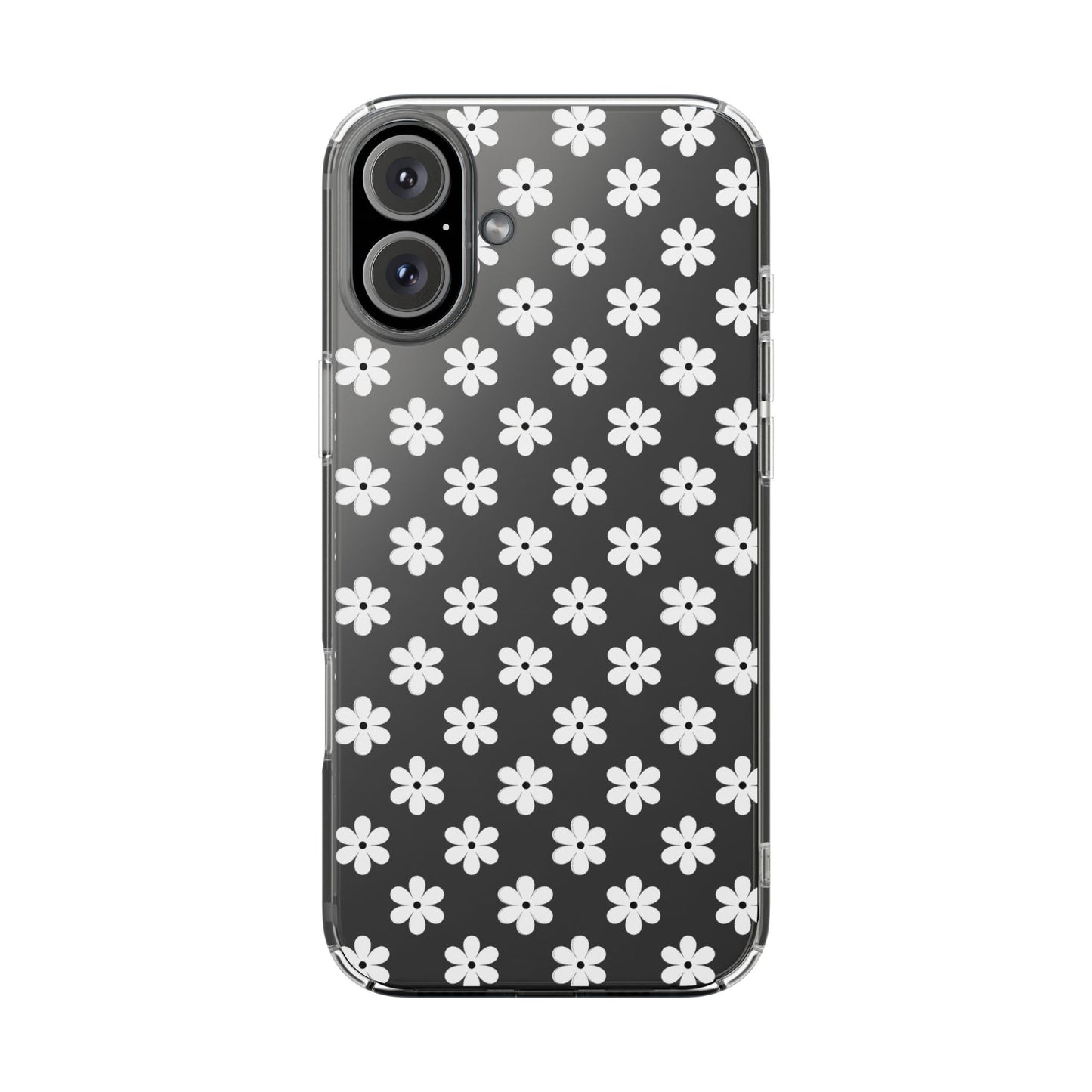 White Floral #222 Clear Cases - MahaCase