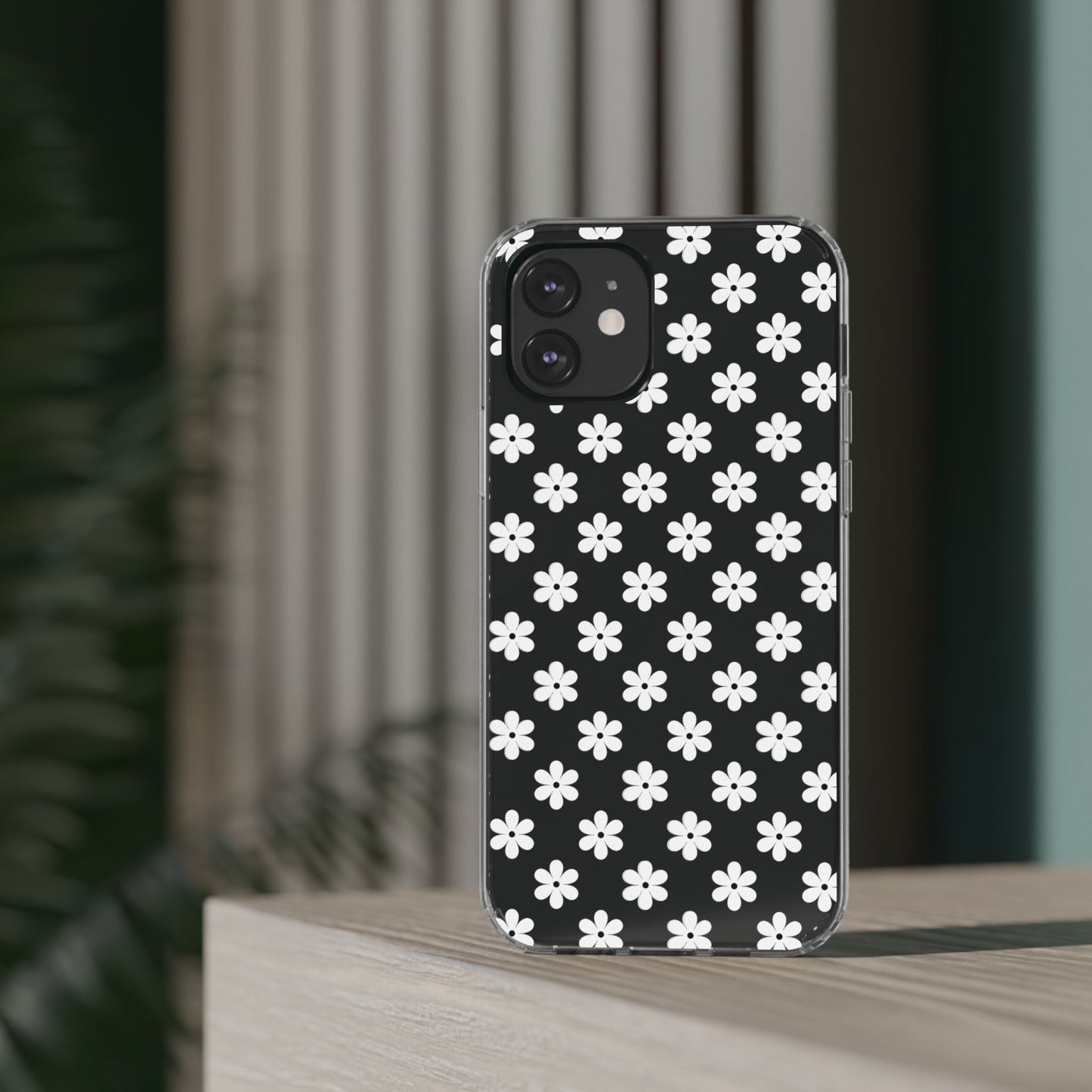 White Floral #222 Clear Cases - MahaCase