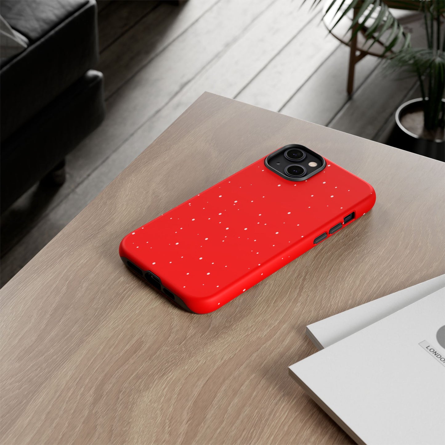 Snowy Red - Tough Cases iPhone Samsung Google Pixel - MahaCase