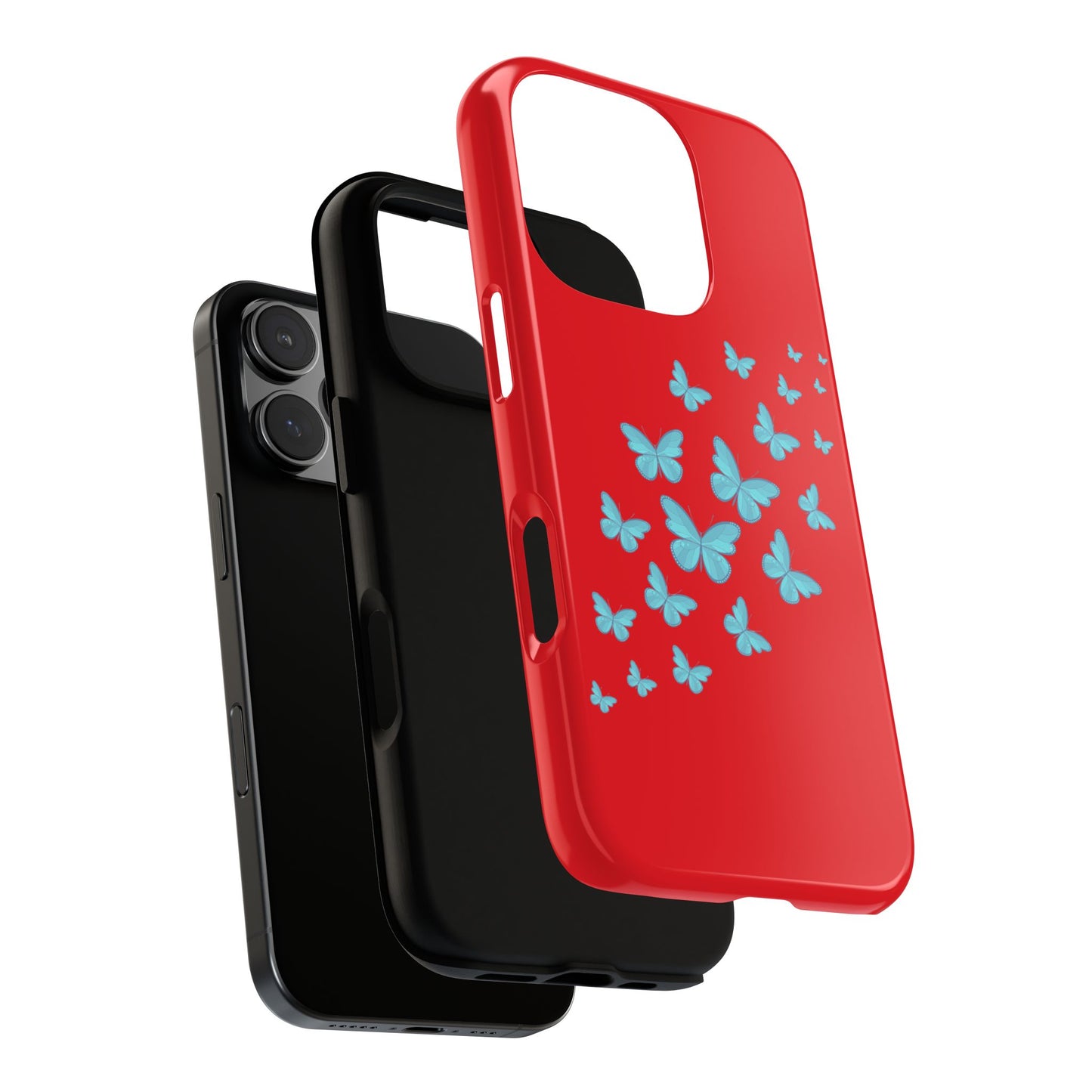 Butterflies in Red - Tough Cases iPhone Samsung Google Pixel - MahaCase