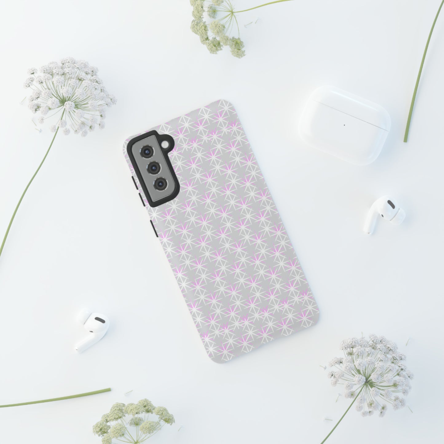 Grey Skies, Pink Stars-Tough Cases - MahaCase