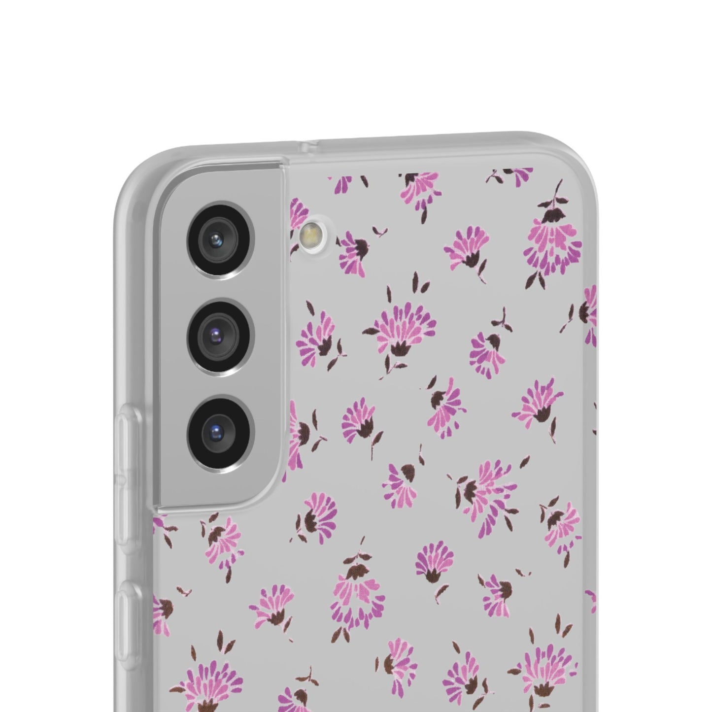 Floral Flexible Phone Case - Flower Pattern, Cute Gift for Her, Stylish Accessory, Spring Vibe, Lightweight Protective Cover- iPhone, Samsung, Gift Packaging - MahaCase