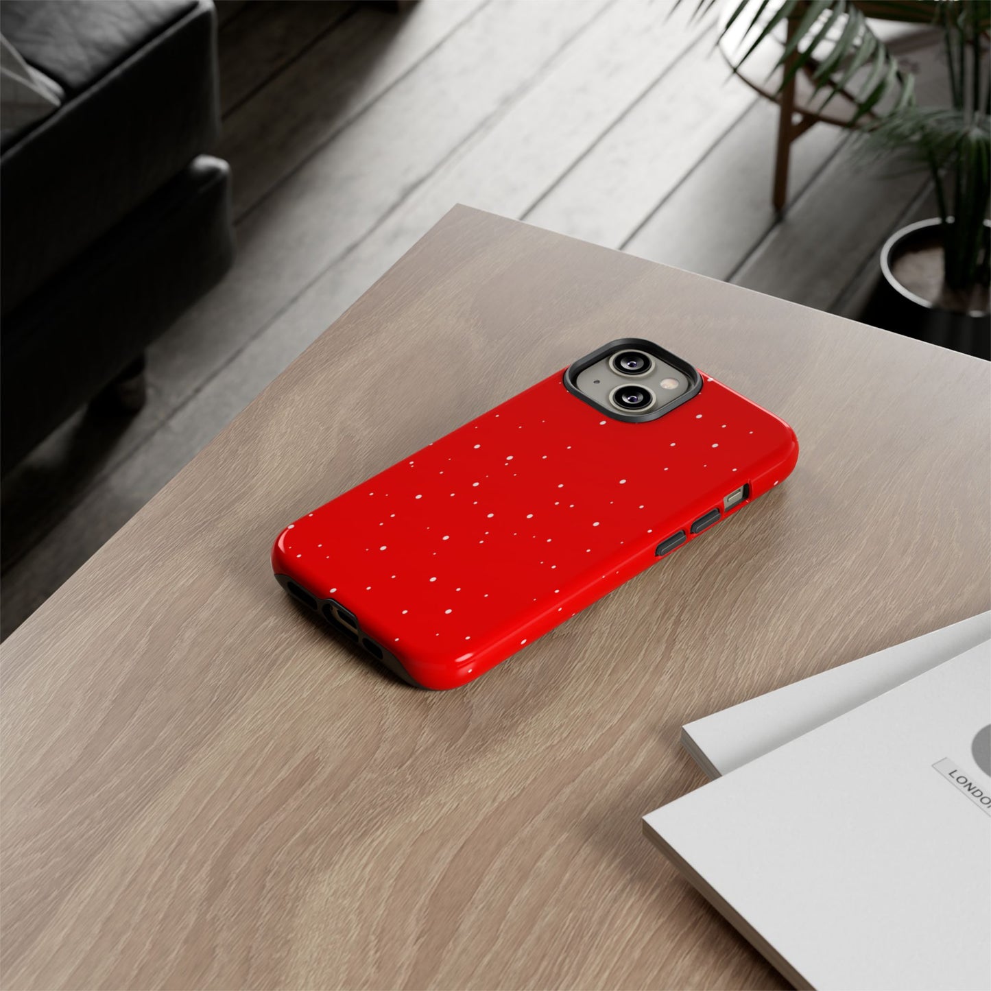 Snowy Red - Tough Cases iPhone Samsung Google Pixel - MahaCase
