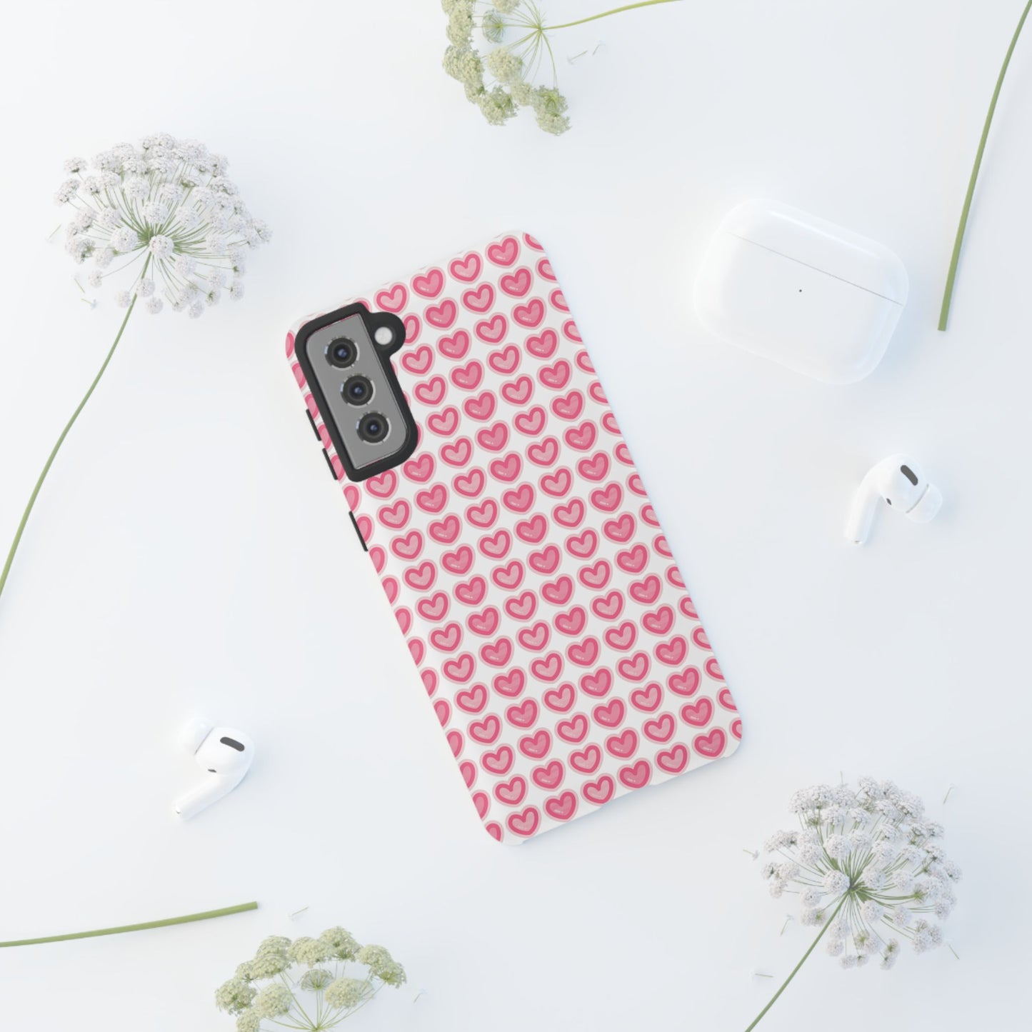 Hearts Pattern - Tough Cases iPhone Samsung Google Pixel - MahaCase