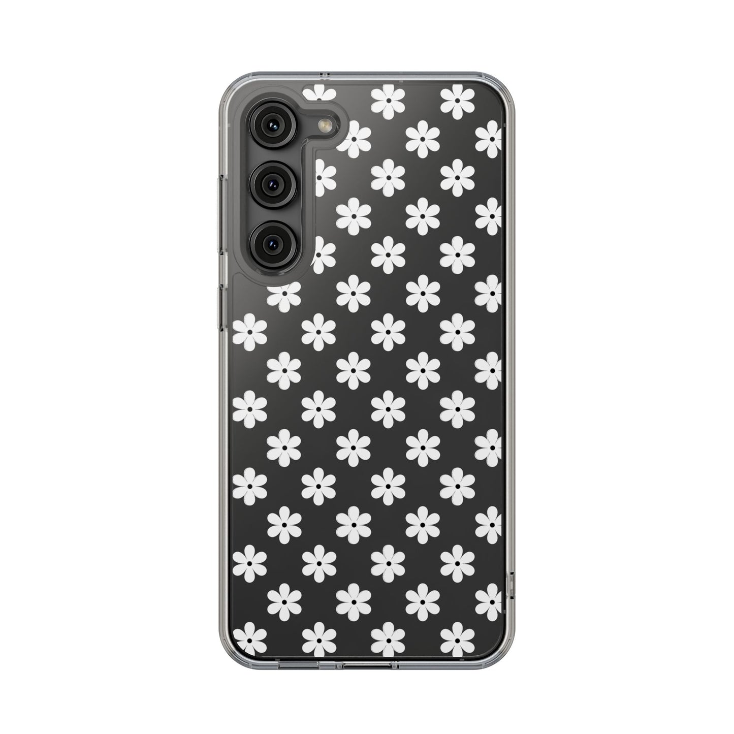 White Floral #222 Clear Cases - MahaCase