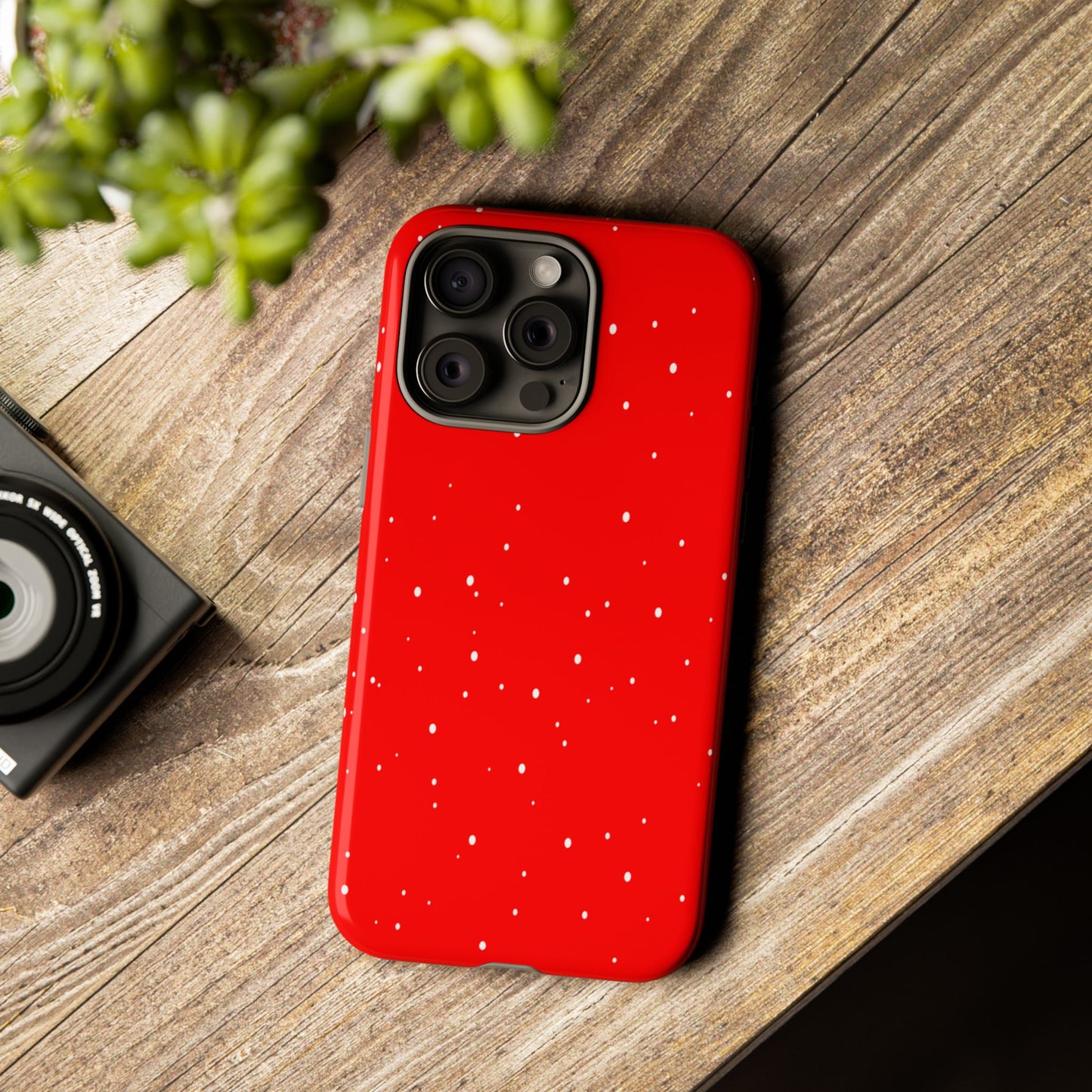 Snowy Red - Tough Cases iPhone Samsung Google Pixel - MahaCase