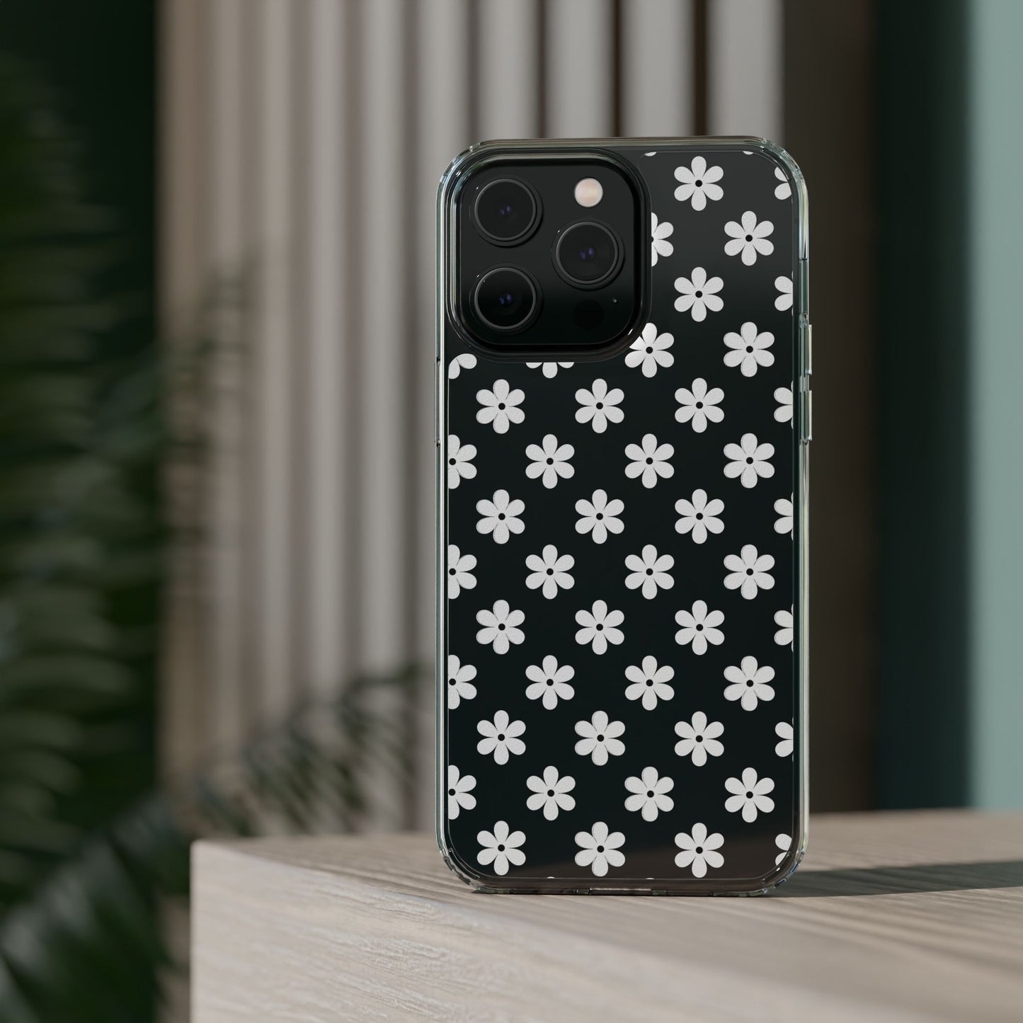 White Floral #222 Clear Cases - MahaCase