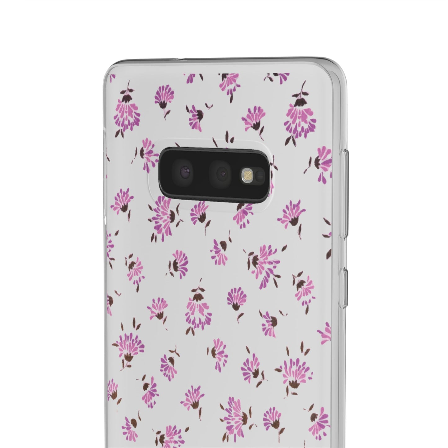 Floral Flexible Phone Case - Flower Pattern, Cute Gift for Her, Stylish Accessory, Spring Vibe, Lightweight Protective Cover- iPhone, Samsung, Gift Packaging - MahaCase