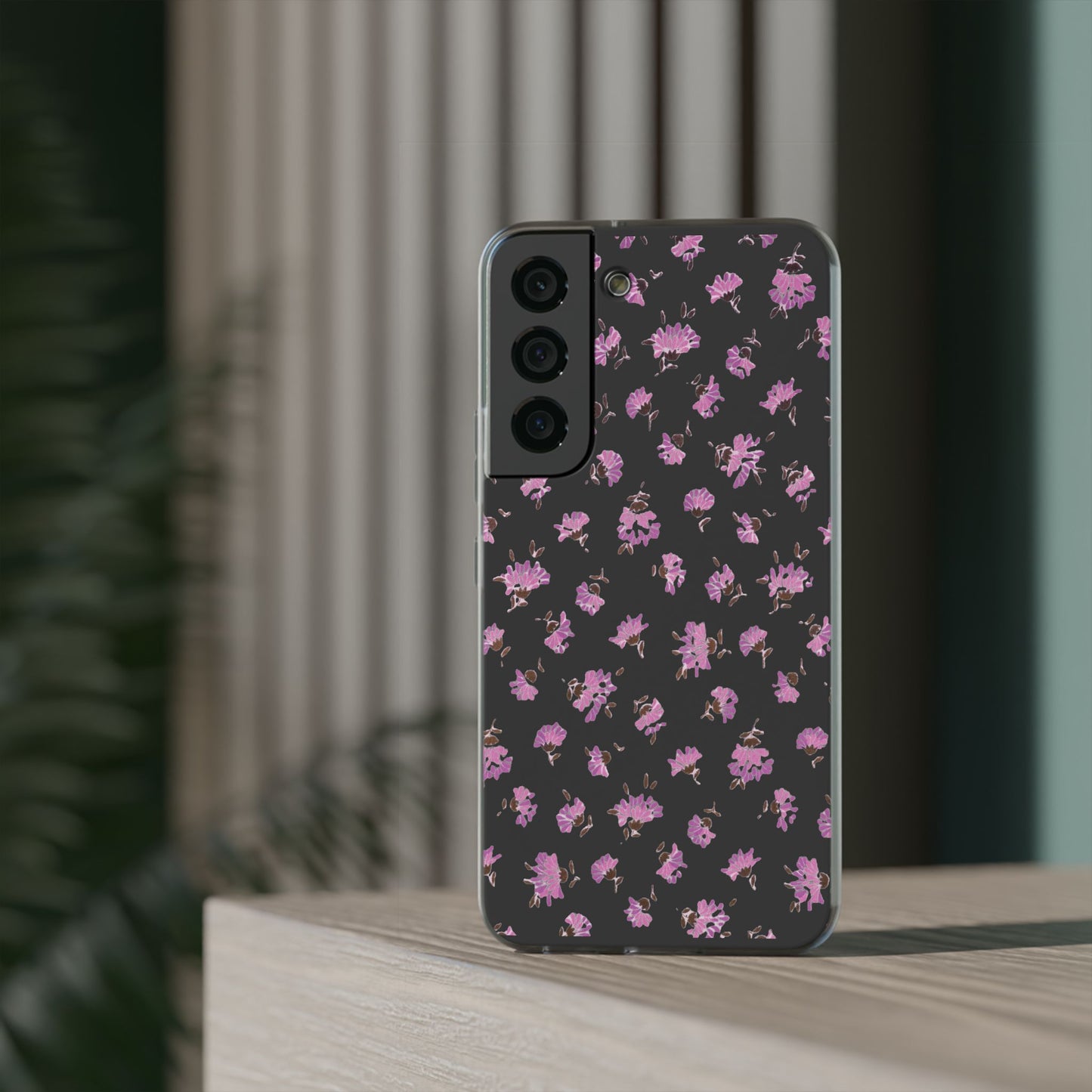 Floral Flexible Phone Case - Flower Pattern, Cute Gift for Her, Stylish Accessory, Spring Vibe, Lightweight Protective Cover- iPhone, Samsung, Gift Packaging - MahaCase