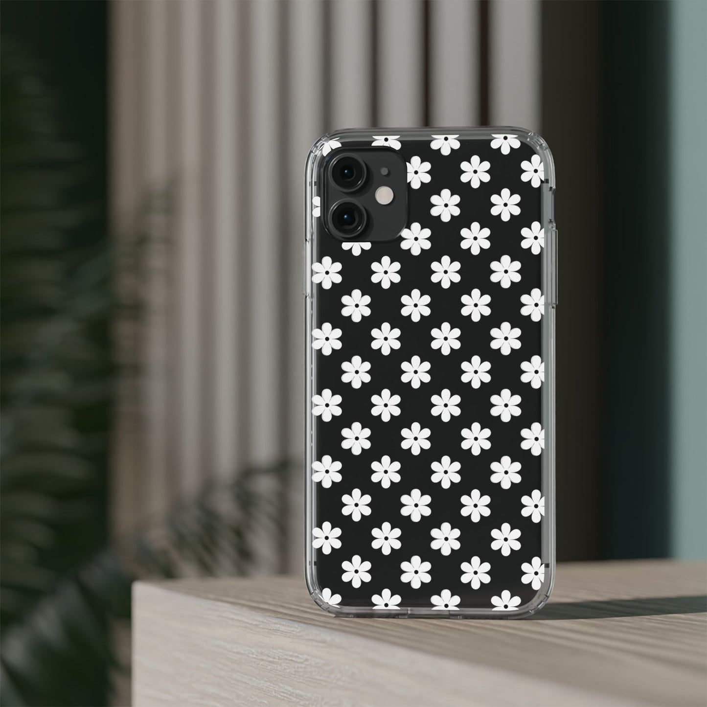 White Floral #222 Clear Cases - MahaCase