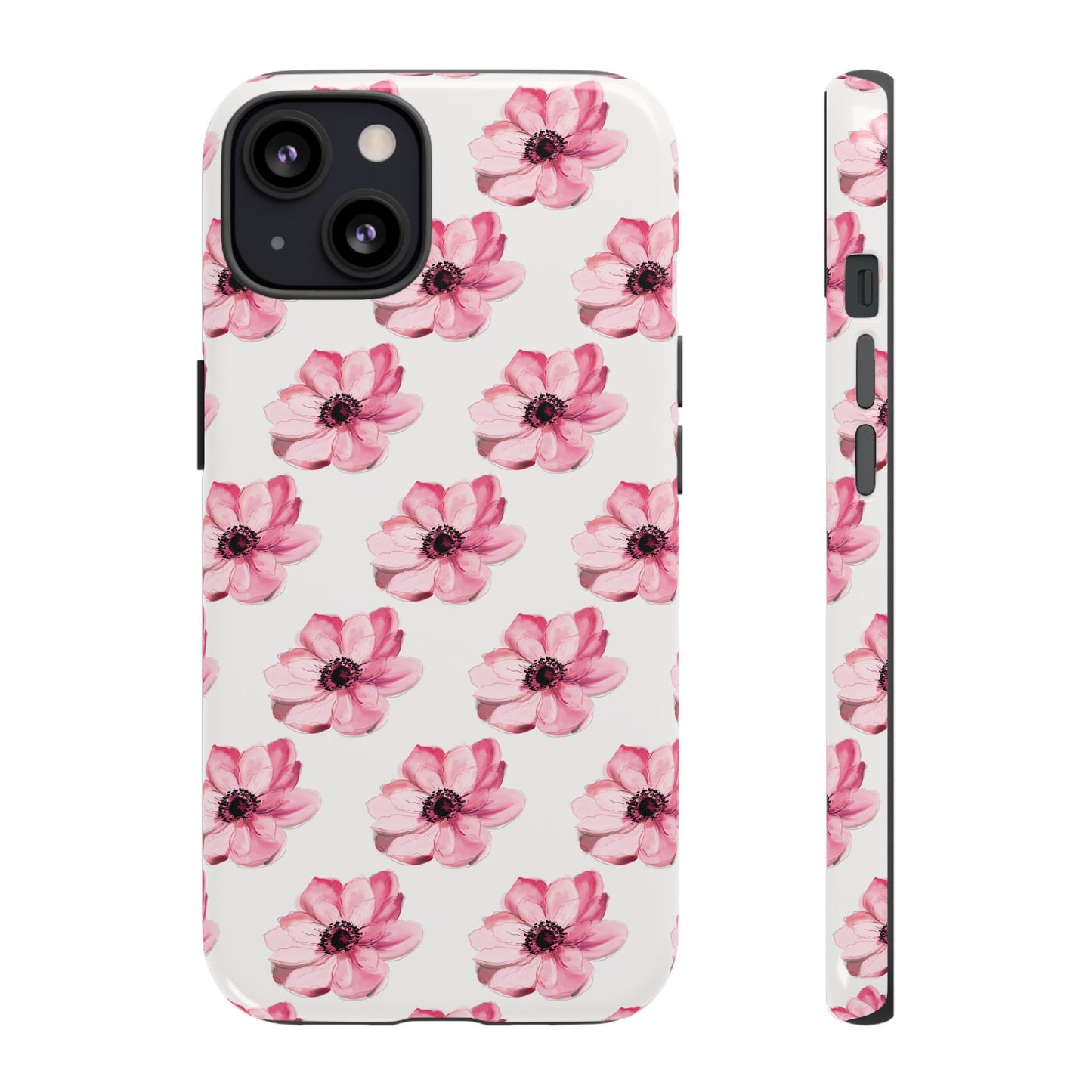 Floral Tough Phone Case - Stylish Protection with Pink Flowers - iPhone Samsung Galaxy Google Pixel - MahaCase