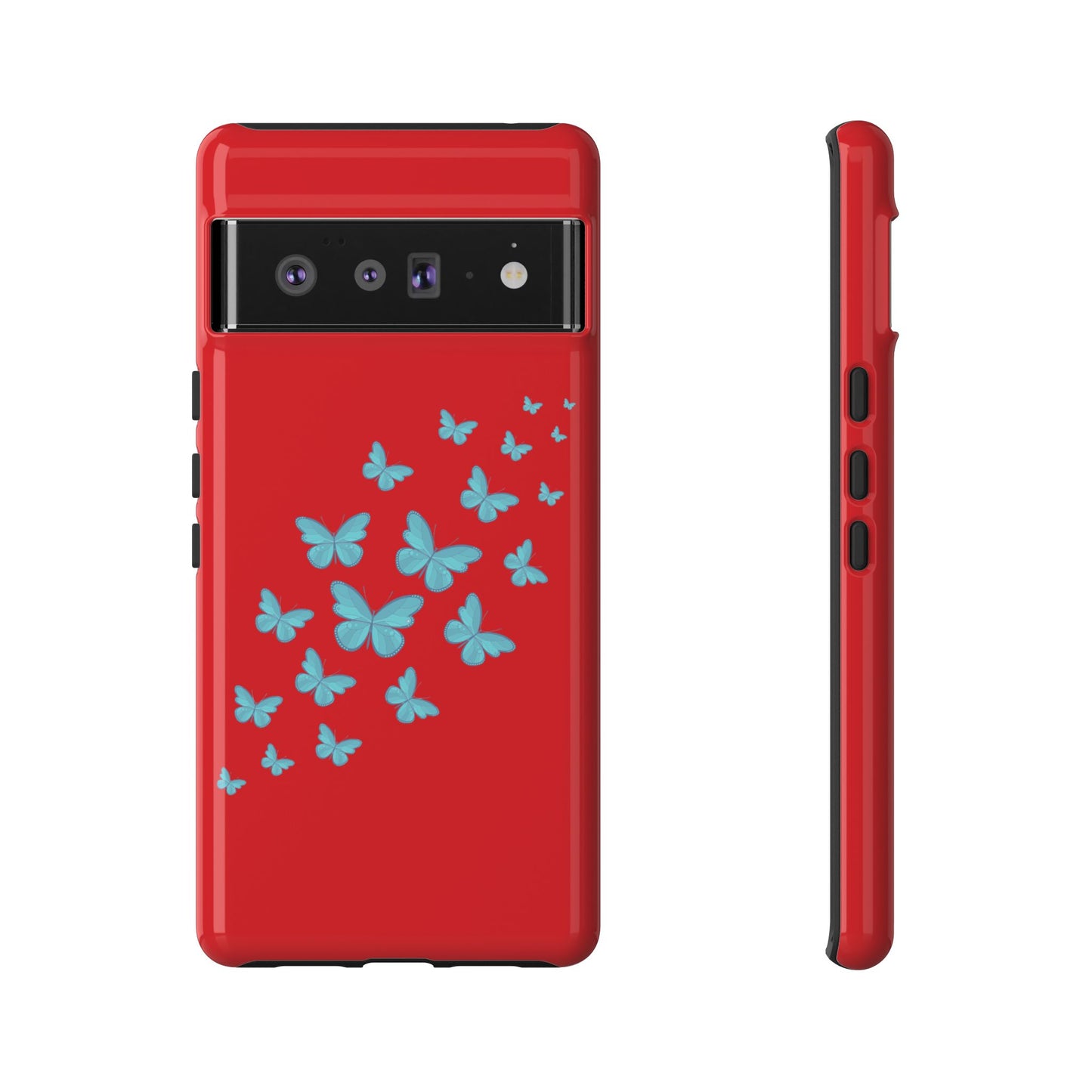 Butterflies in Red - Tough Cases iPhone Samsung Google Pixel - MahaCase