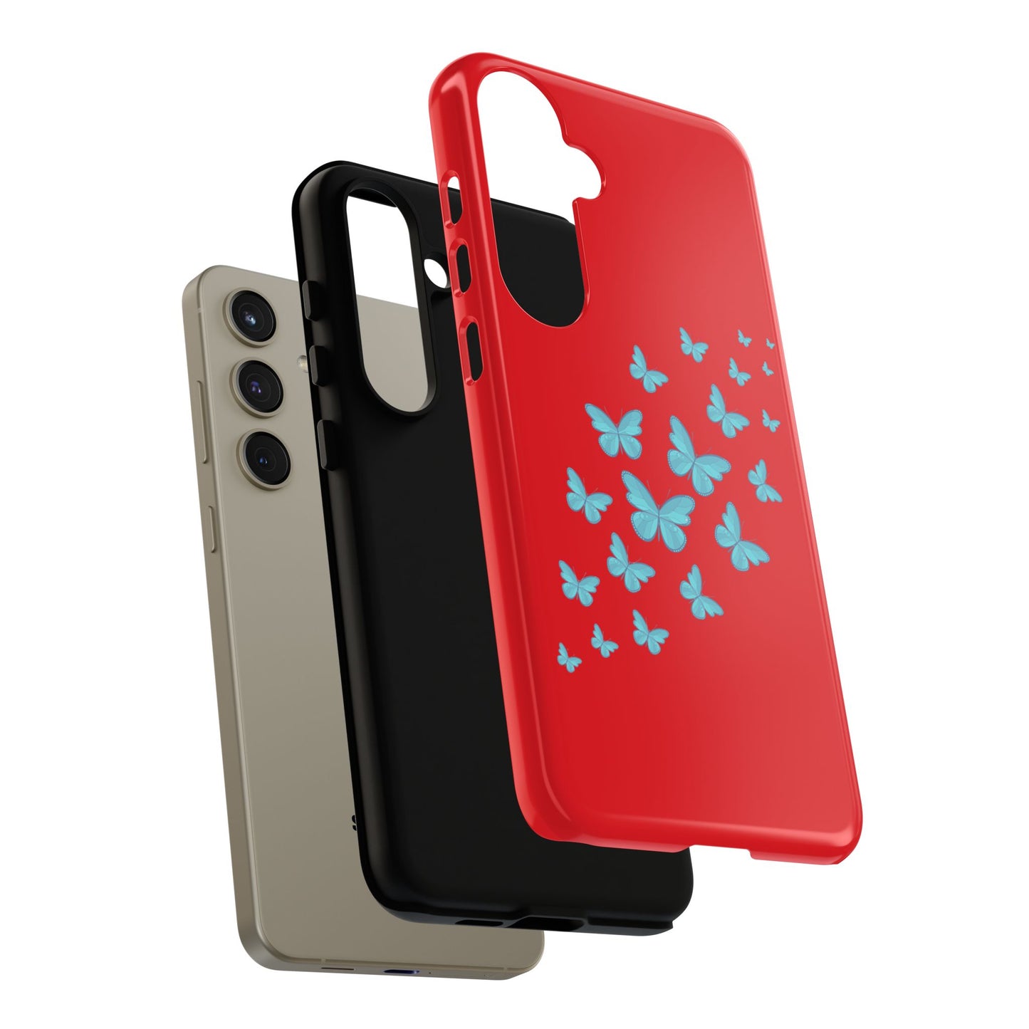 Butterflies in Red - Tough Cases iPhone Samsung Google Pixel - MahaCase