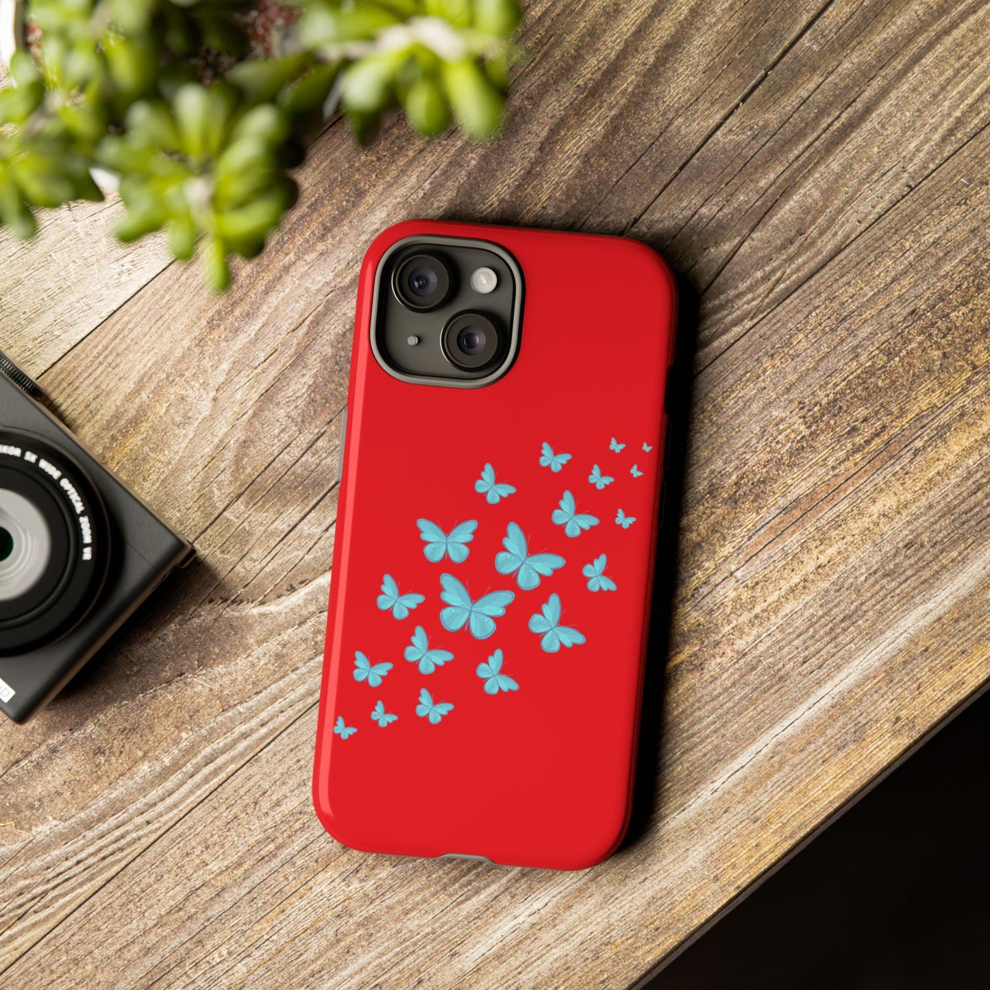 Butterflies in Red - Tough Cases iPhone Samsung Google Pixel - MahaCase
