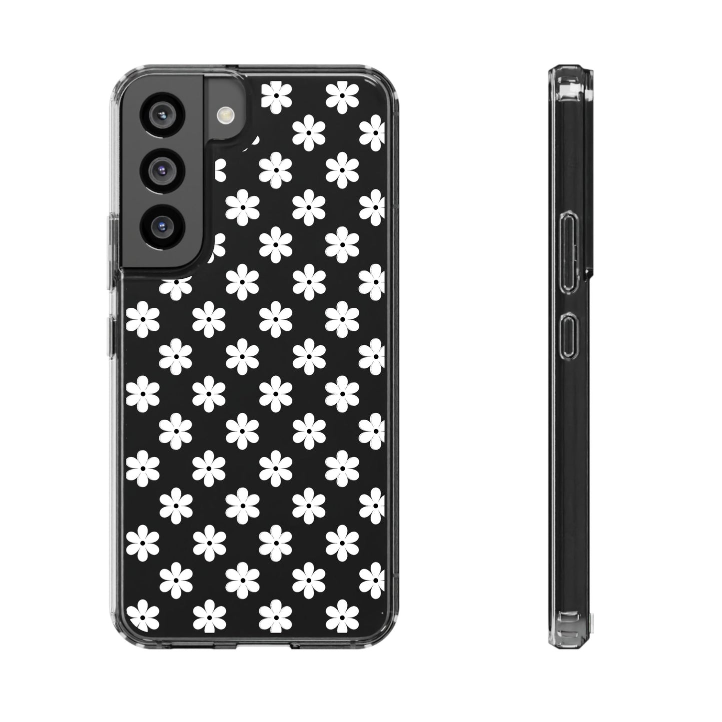 White Floral #222 Clear Cases - MahaCase