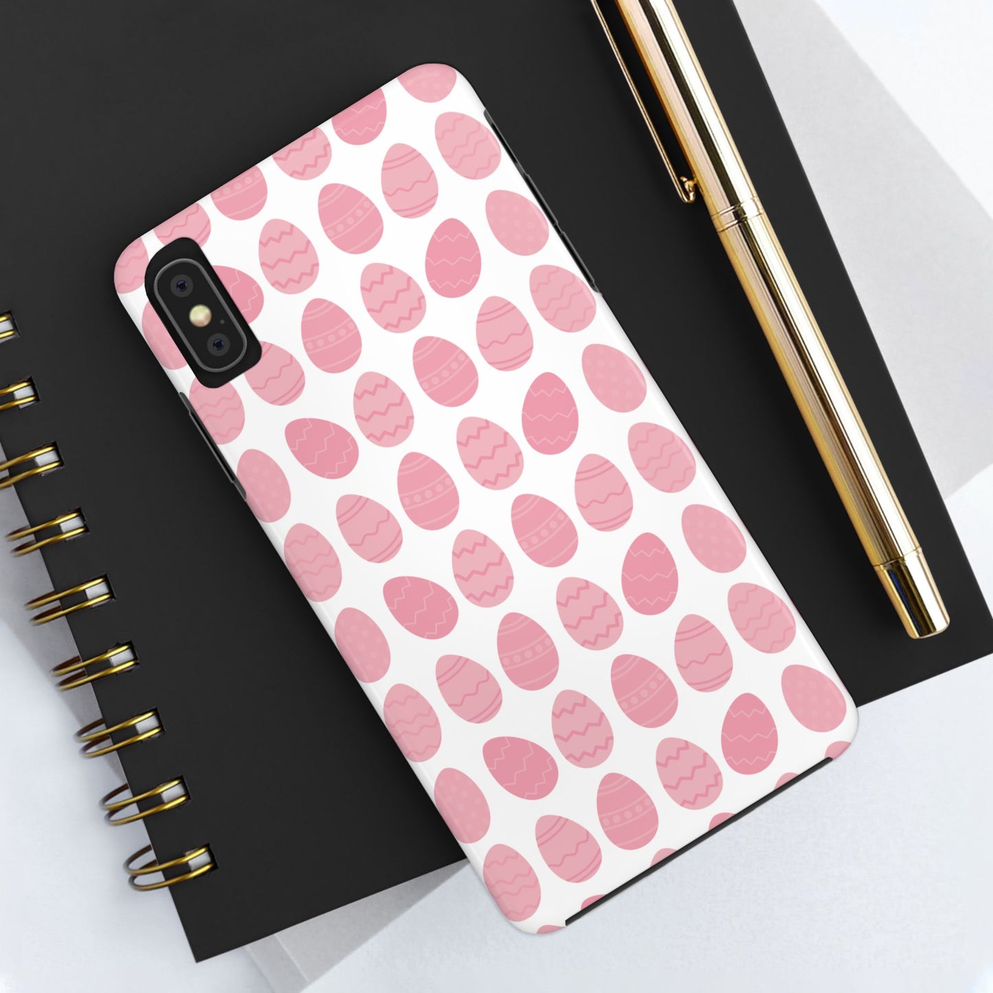 Pink Easter Egg Tough Phone Cases - Durable Protection for Spring Celebrations iPhone Samsung Galaxy - MahaCase