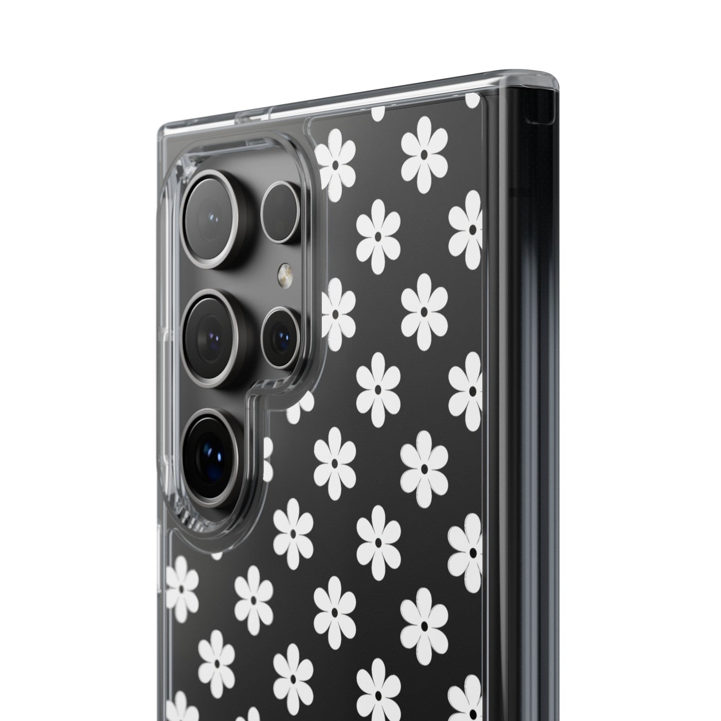 White Floral #222 Clear Cases - MahaCase