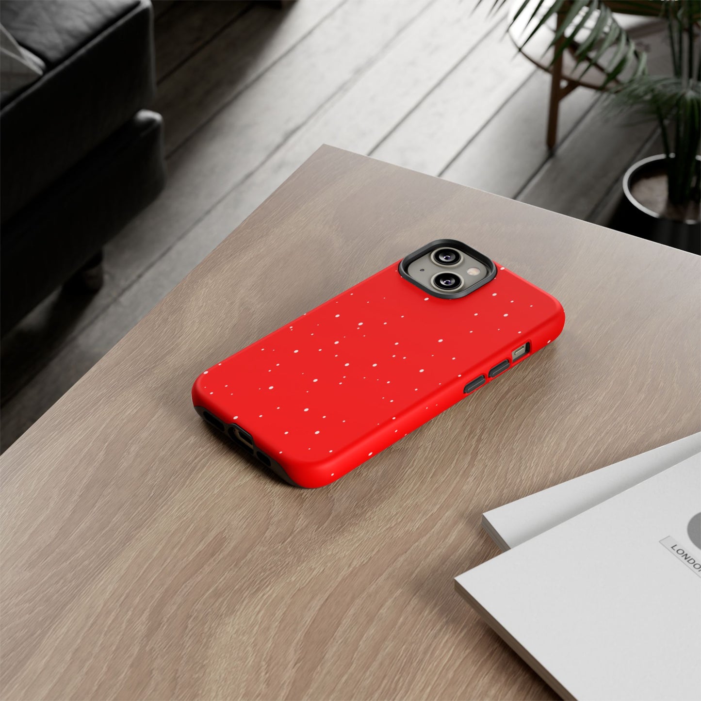 Snowy Red - Tough Cases iPhone Samsung Google Pixel - MahaCase