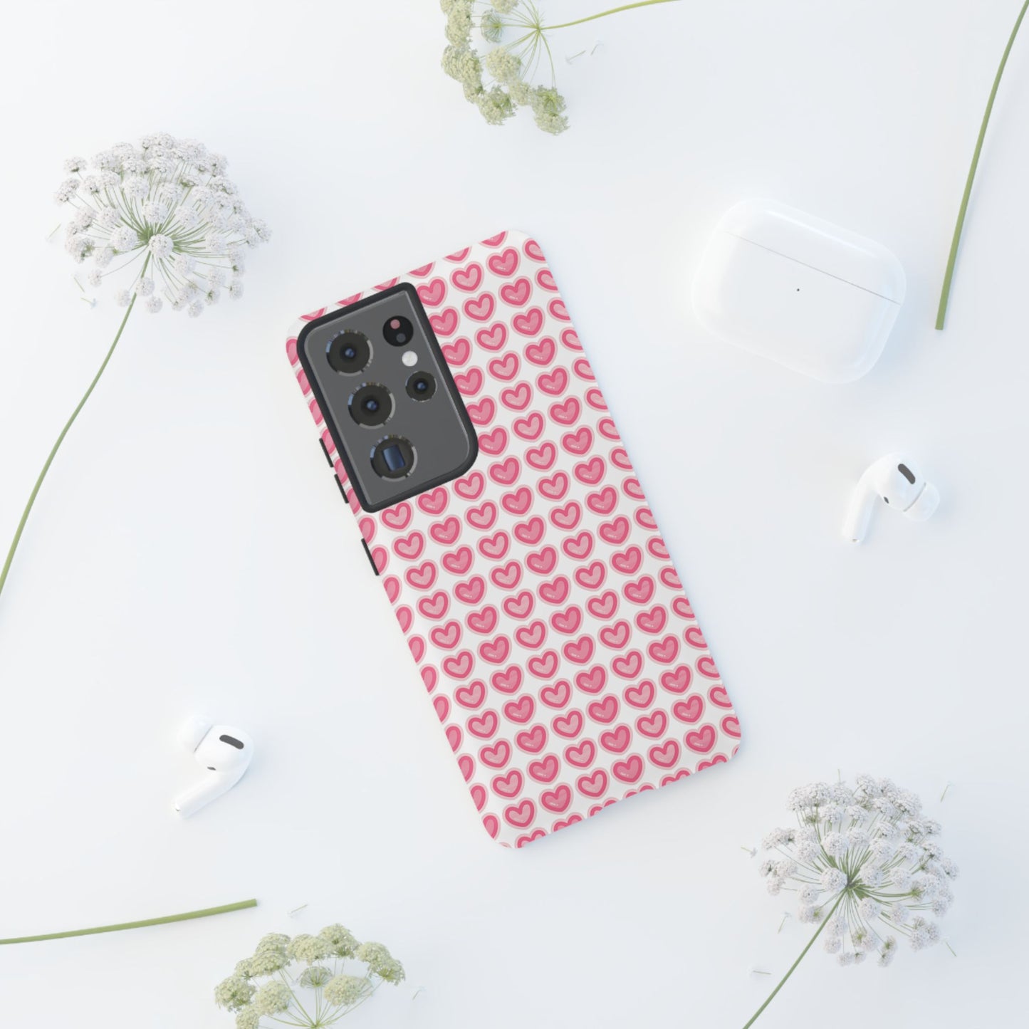 Hearts Pattern - Tough Cases iPhone Samsung Google Pixel - MahaCase