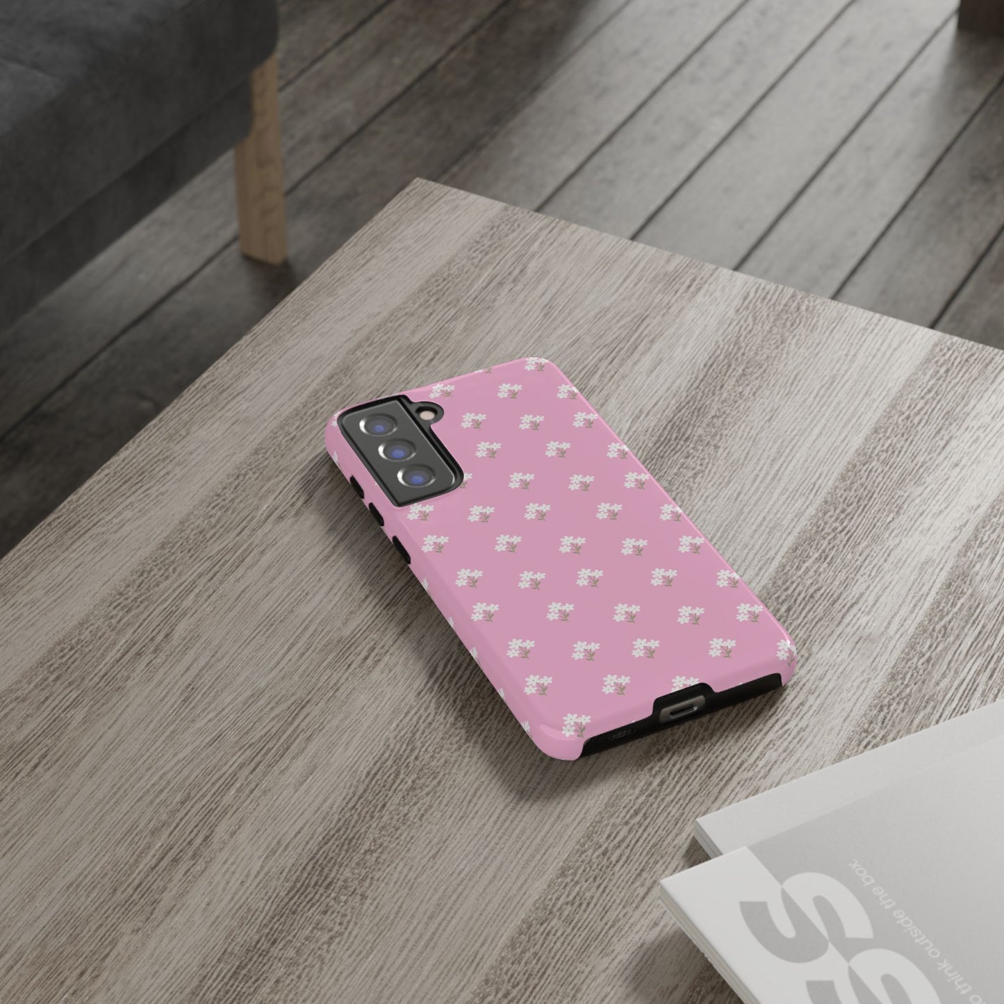 Floral Tough Phone Case - Pink Blossom Design - iPhone Samsung Galaxy Google Pixel - MahaCase