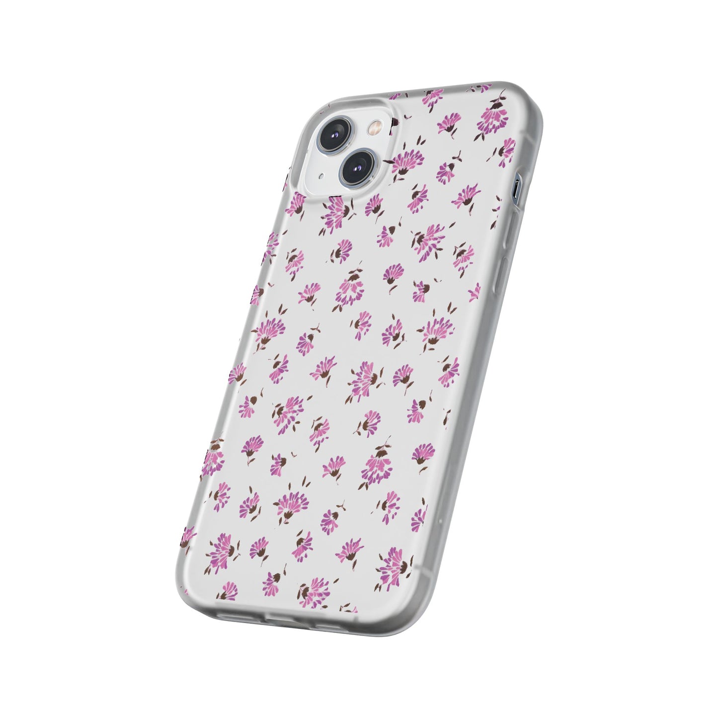 Floral Flexible Phone Case - Flower Pattern, Cute Gift for Her, Stylish Accessory, Spring Vibe, Lightweight Protective Cover- iPhone, Samsung, Gift Packaging - MahaCase