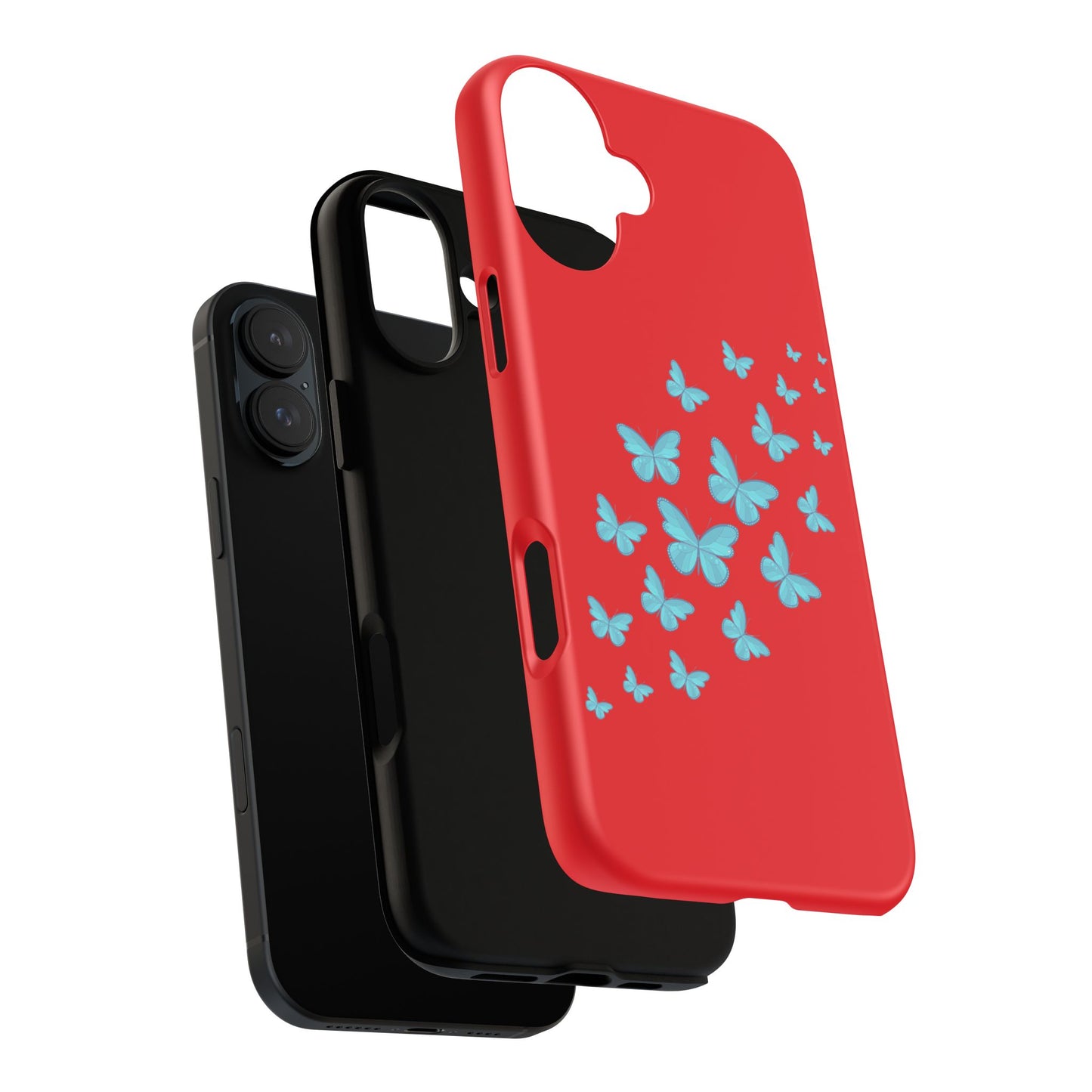 Butterflies in Red - Tough Cases iPhone Samsung Google Pixel - MahaCase