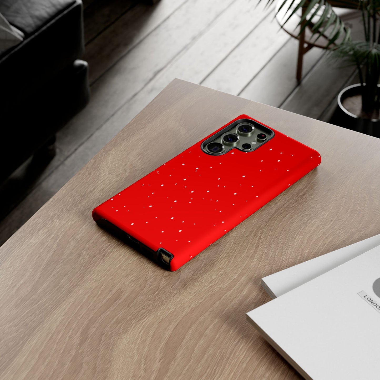 Snowy Red - Tough Cases iPhone Samsung Google Pixel - MahaCase