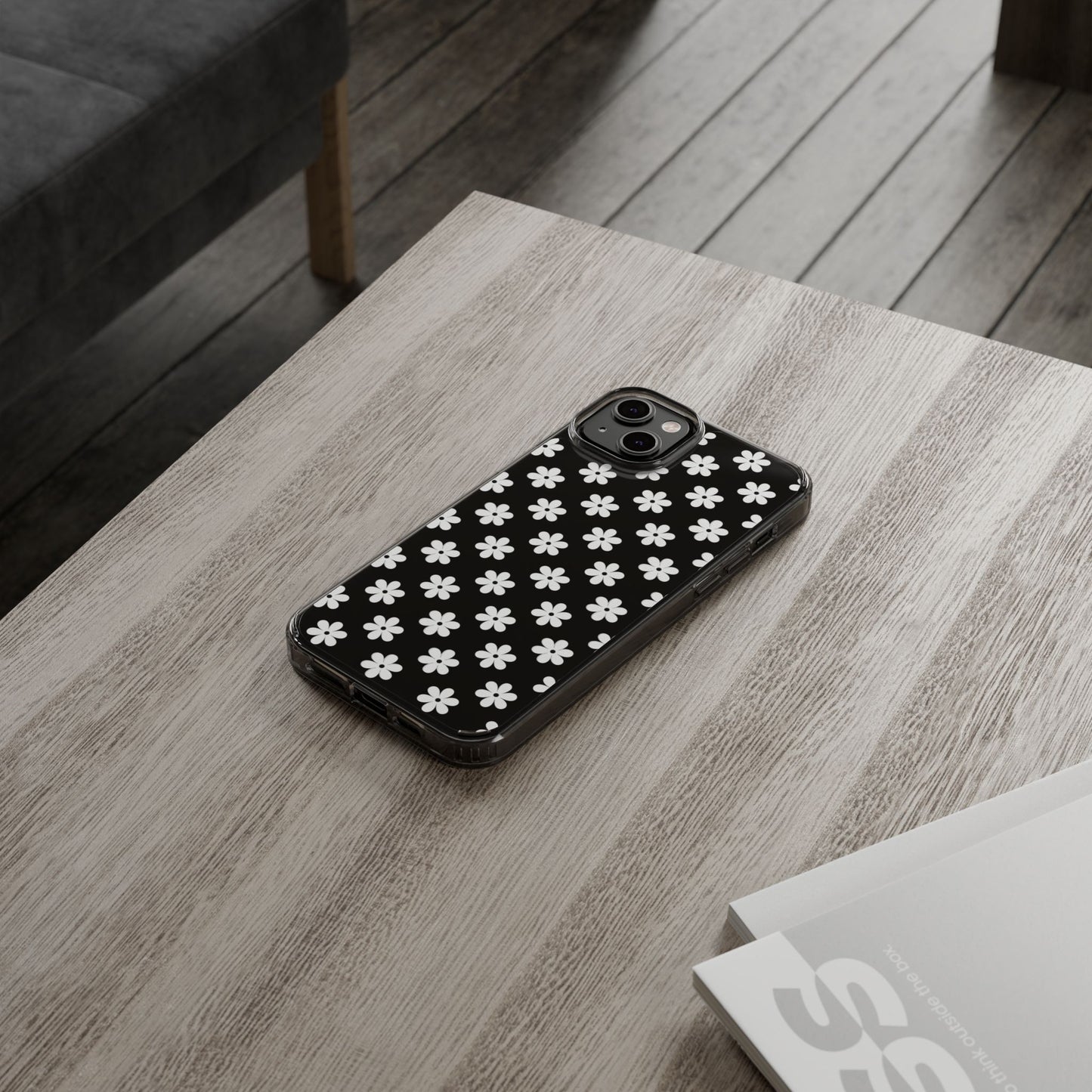White Floral #222 Clear Cases - MahaCase