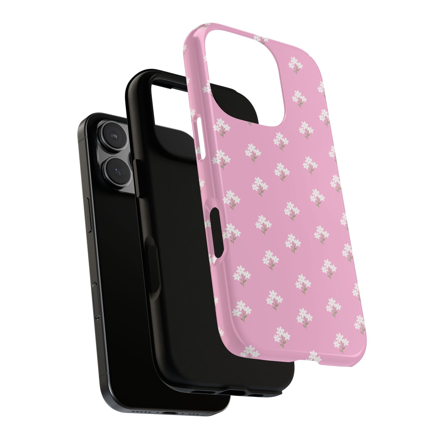 Floral Tough Phone Case - Pink Blossom Design - iPhone Samsung Galaxy Google Pixel - MahaCase